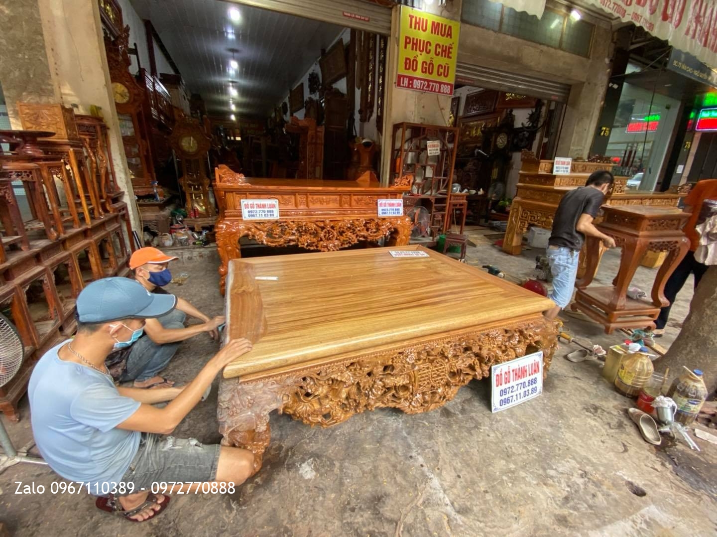 Sập Gụ Thập Điểu Quần Mai.