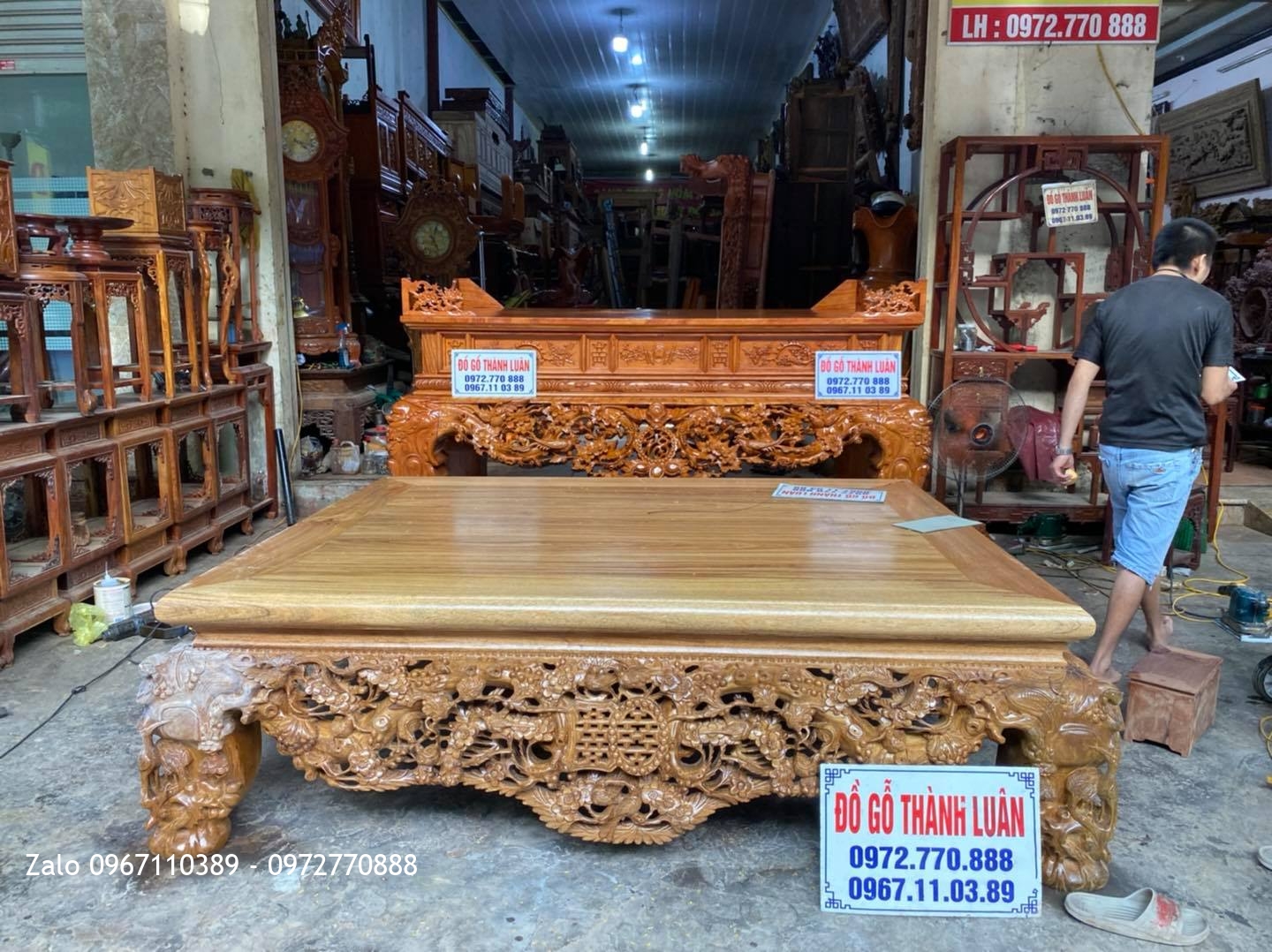 Sập Gụ Thập Điểu Quần Mai