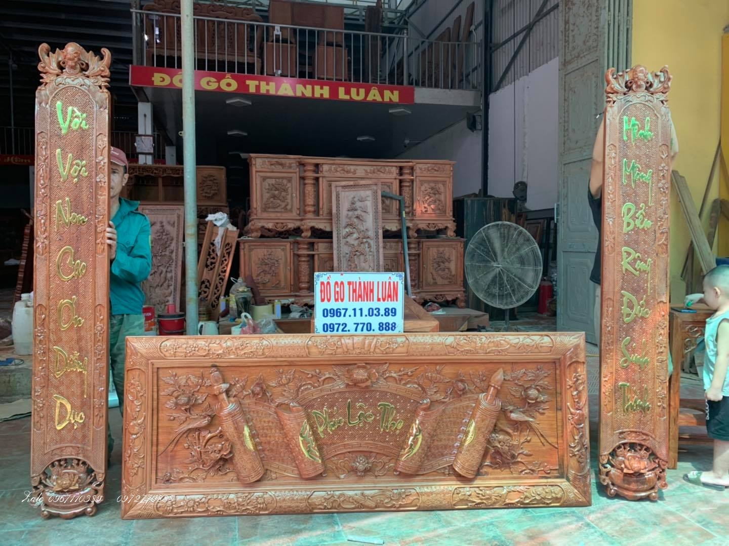 Bộ Sập Thờ Ngũ Phúc Tam Cấp,