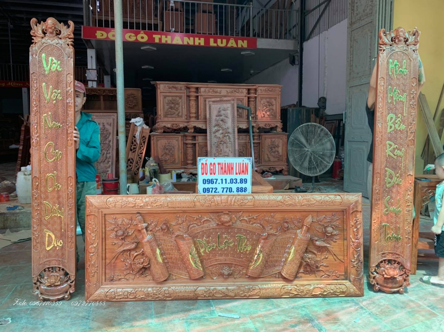 Bộ Sập Thờ Ngũ Phúc Tam Cấp.