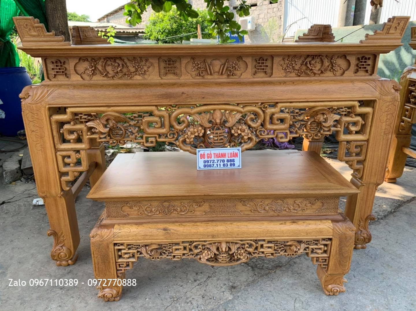 GIƯỜNG HỒNG LU-i Gỗ Hương Siêu Khủng-