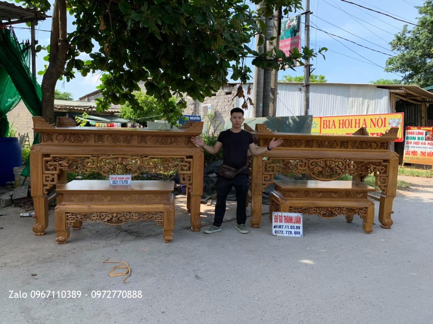 GIƯỜNG HỒNG LU-i Gỗ Hương Siêu Khủng..