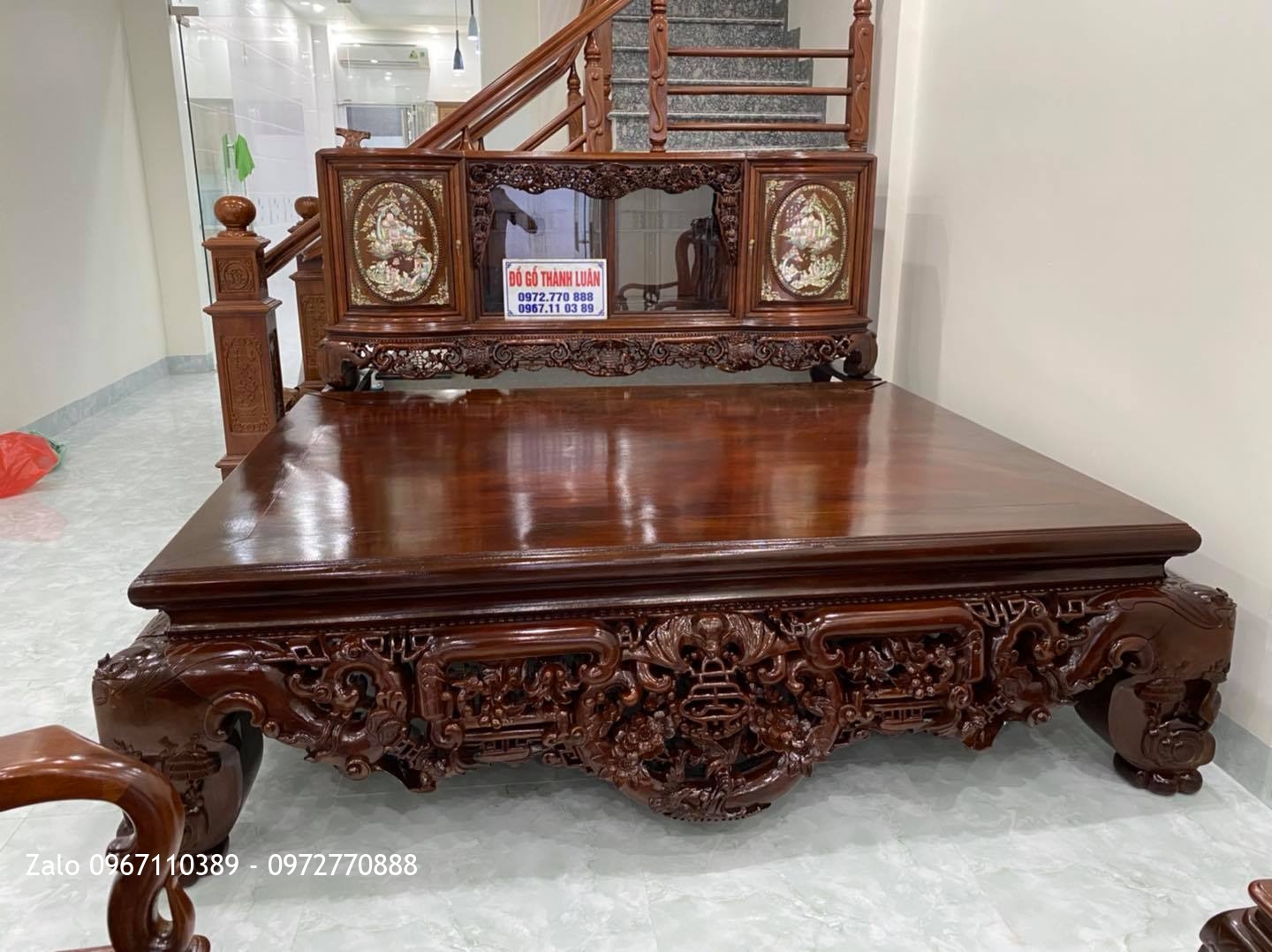 bộ sập gụ tủ chè gỗ gụ.