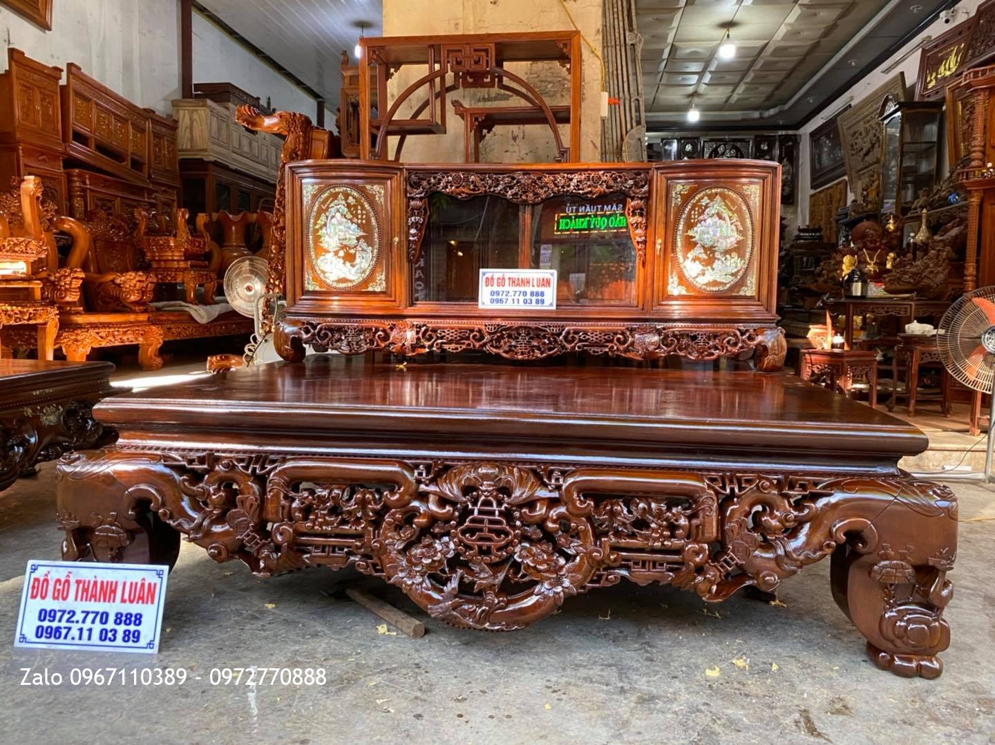 bộ sập gụ tủ chè gỗ gụ:
