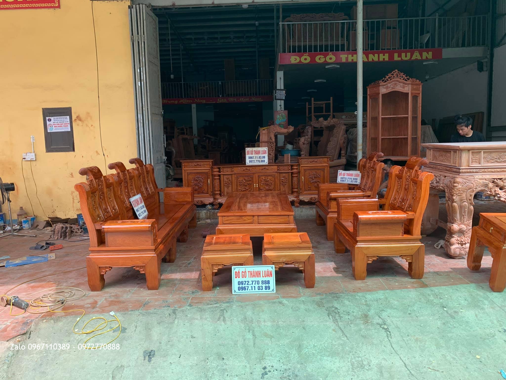 Bộ Nội Thất Phòng Khách Gỗ Hương Bán Về Hải Hậu Nam Định.