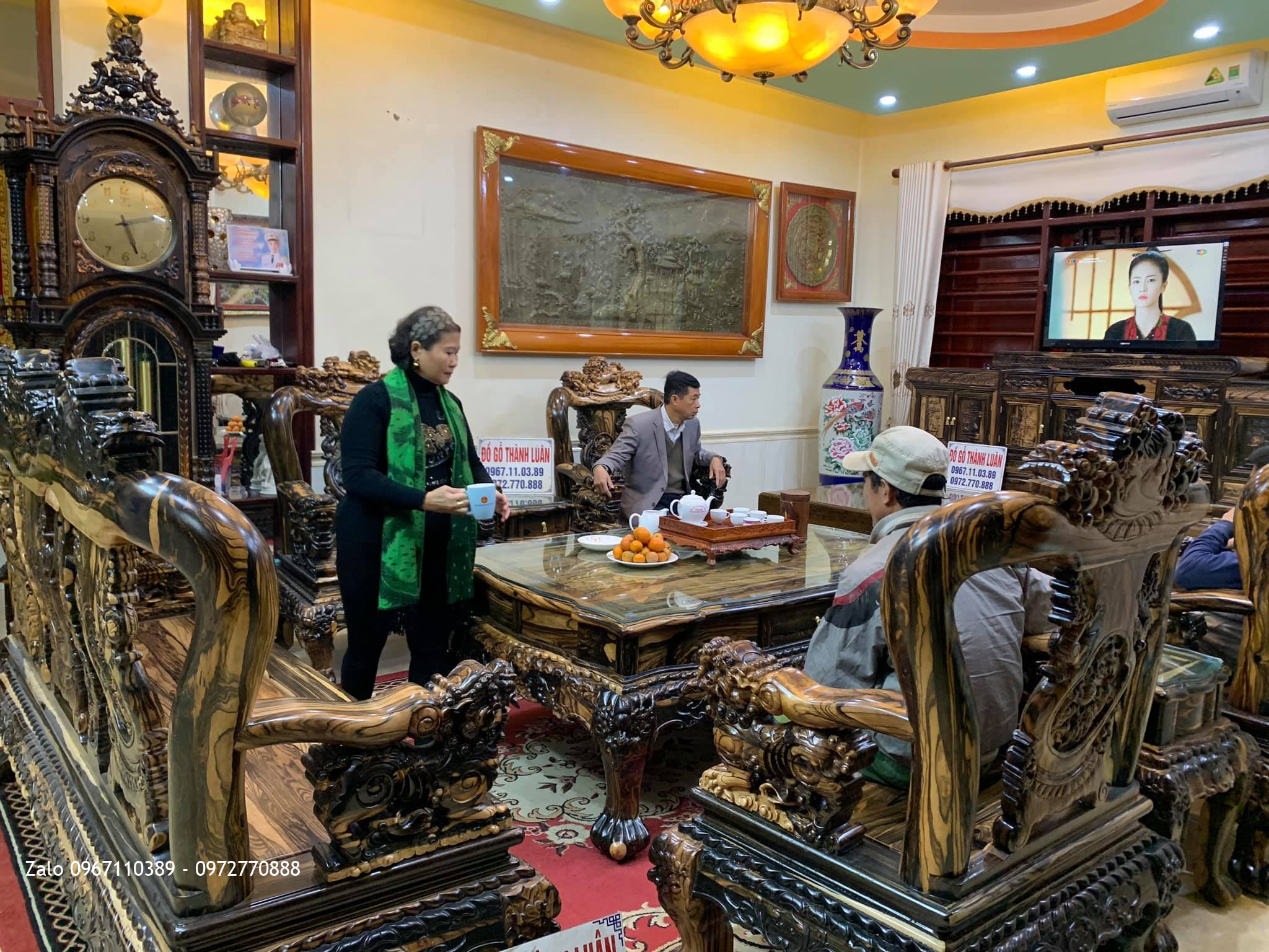 Nội Thất Gỗ Mun cho gđ Bác Sĩ Minh Văn Tại Thái Nguyên