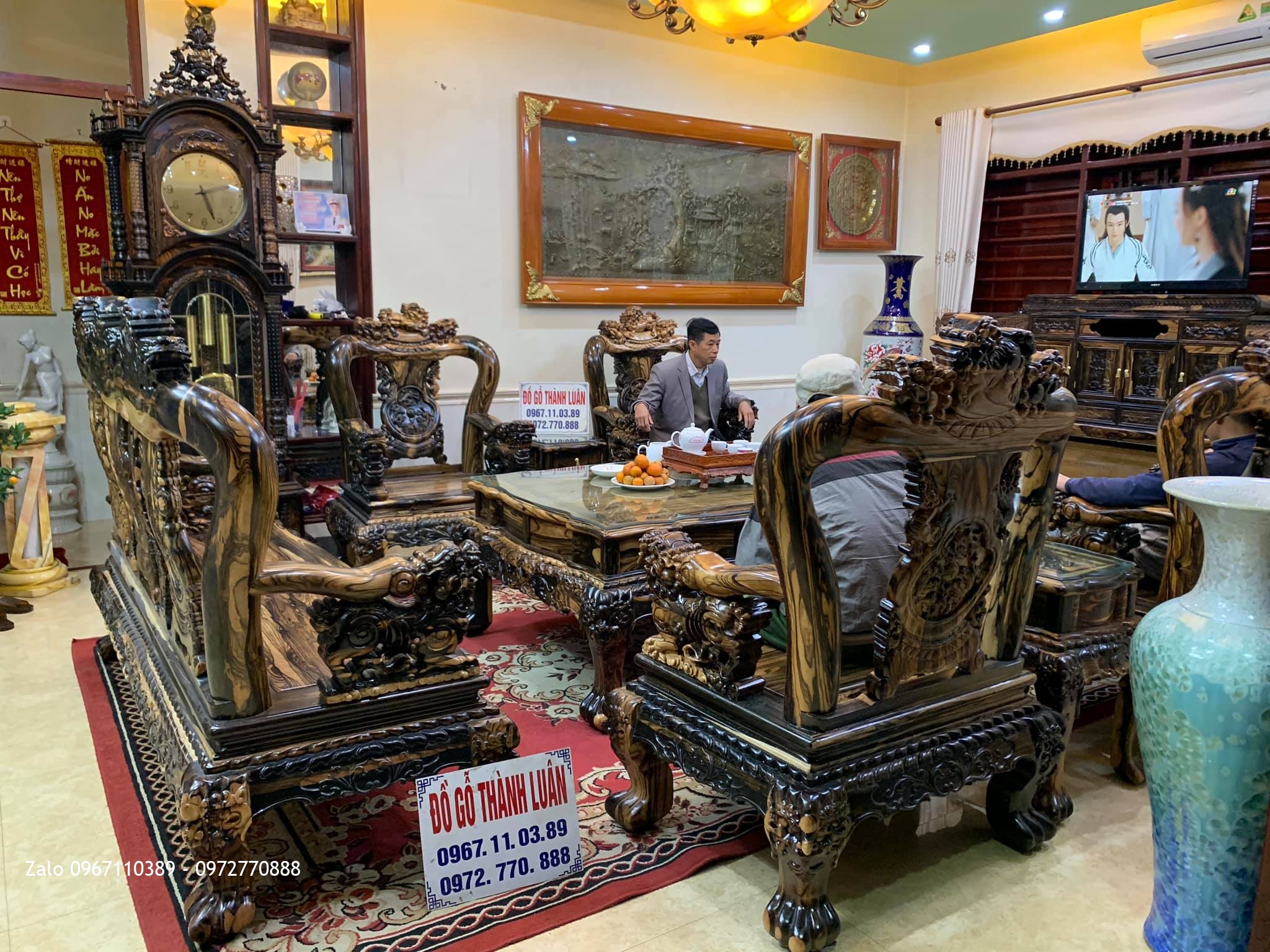 Nội Thất Gỗ Mun cho gđ Bác Sĩ Minh Văn Tại Thái Nguyên