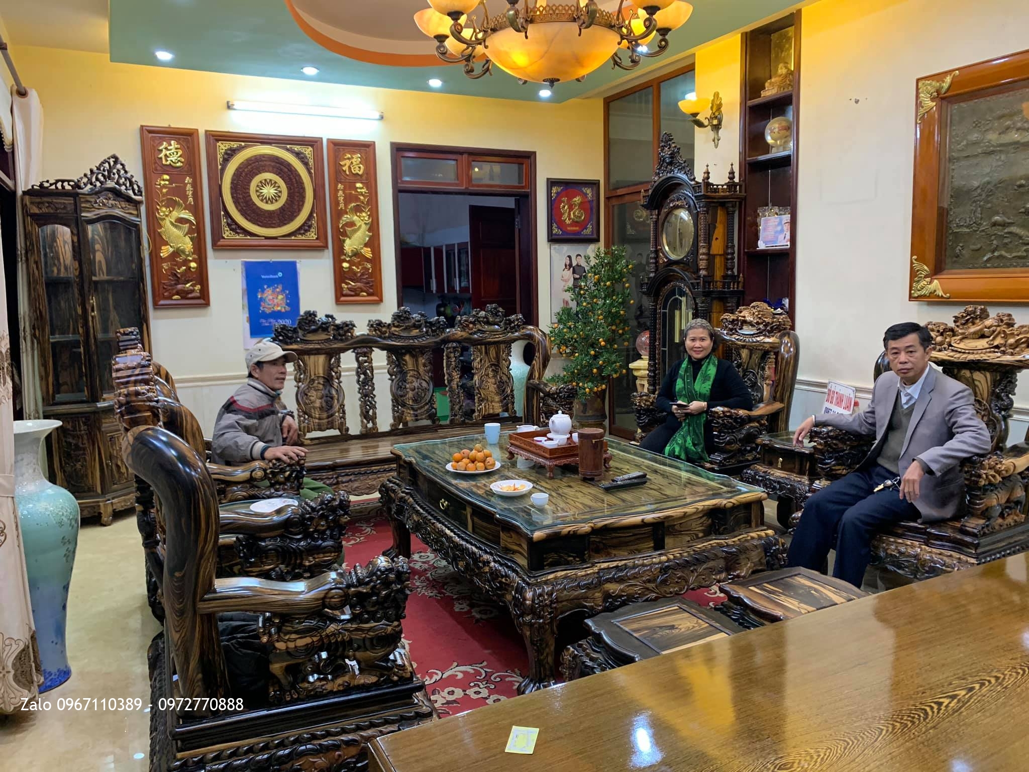 Nội Thất Gỗ Mun cho gđ Bác Sĩ Minh Văn Tại Thái Nguyên:.