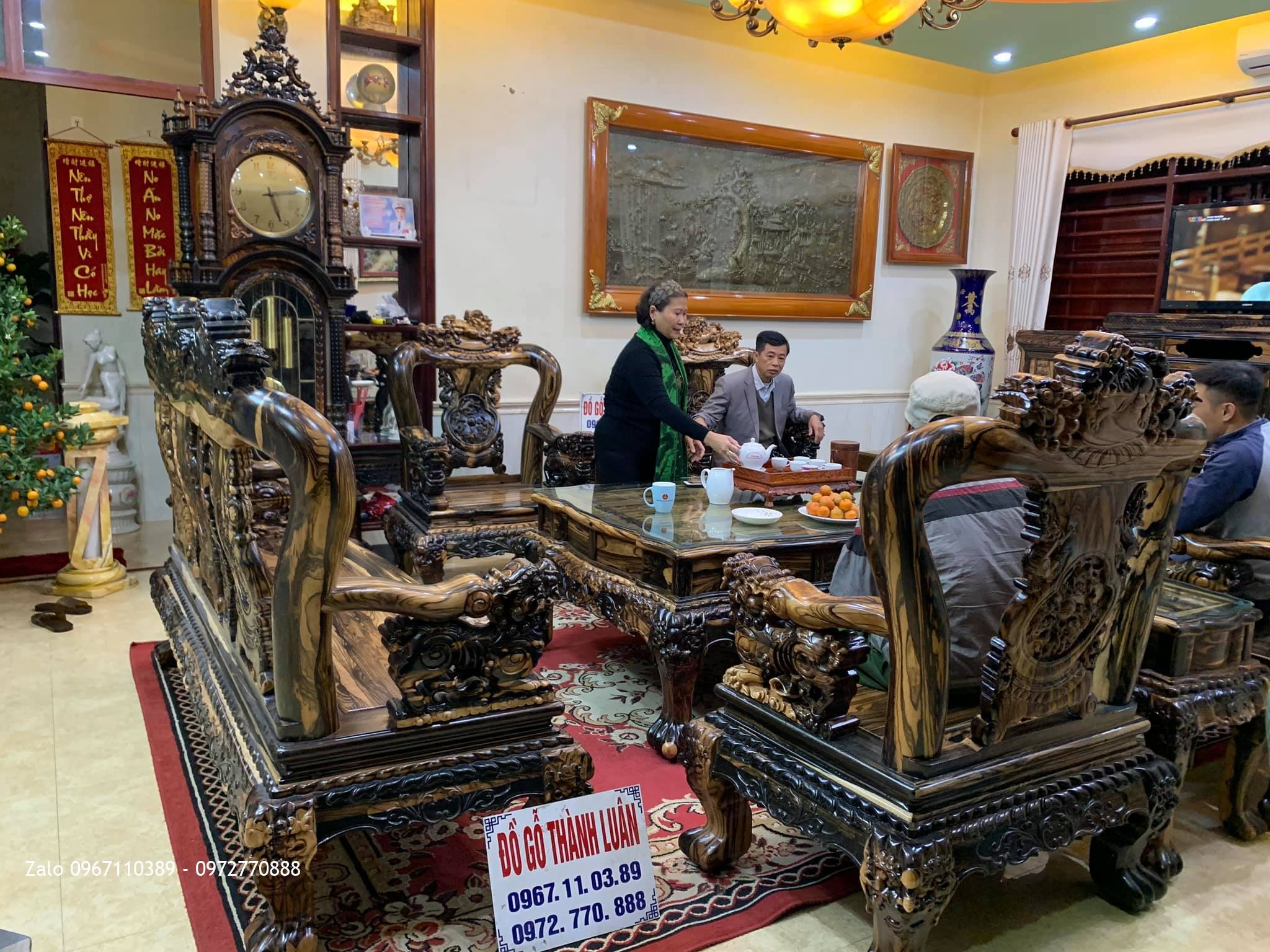 Nội Thất Gỗ Mun cho gđ Bác Sĩ Minh Văn Tại Thái Nguyên: