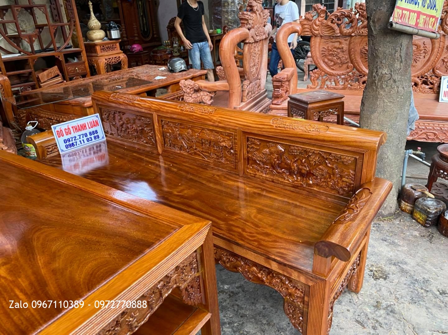 Bộ ghế trường kỷ gỗ lim Nam Phi