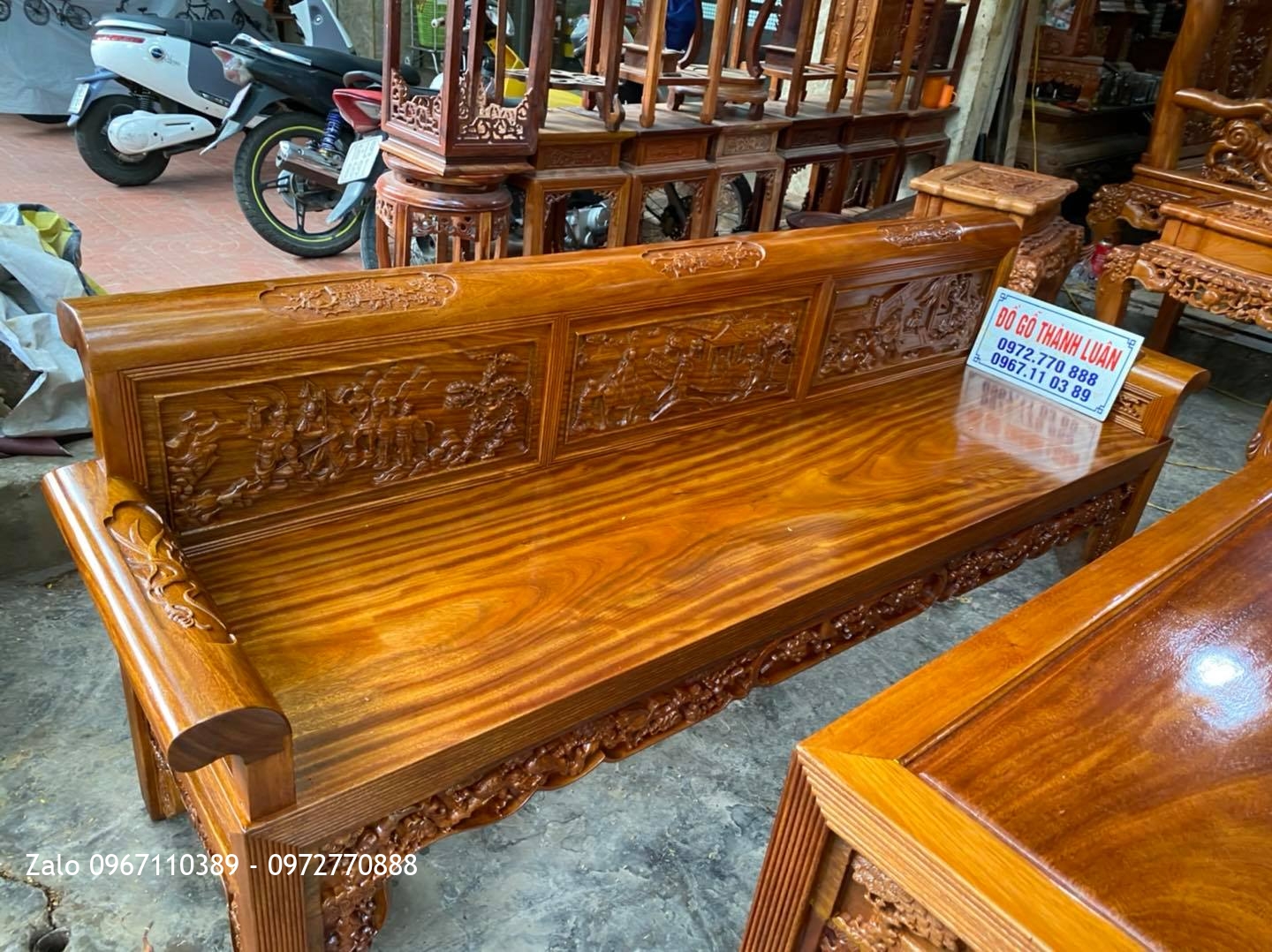 Bộ ghế trường kỷ gỗ lim Nam Phi.