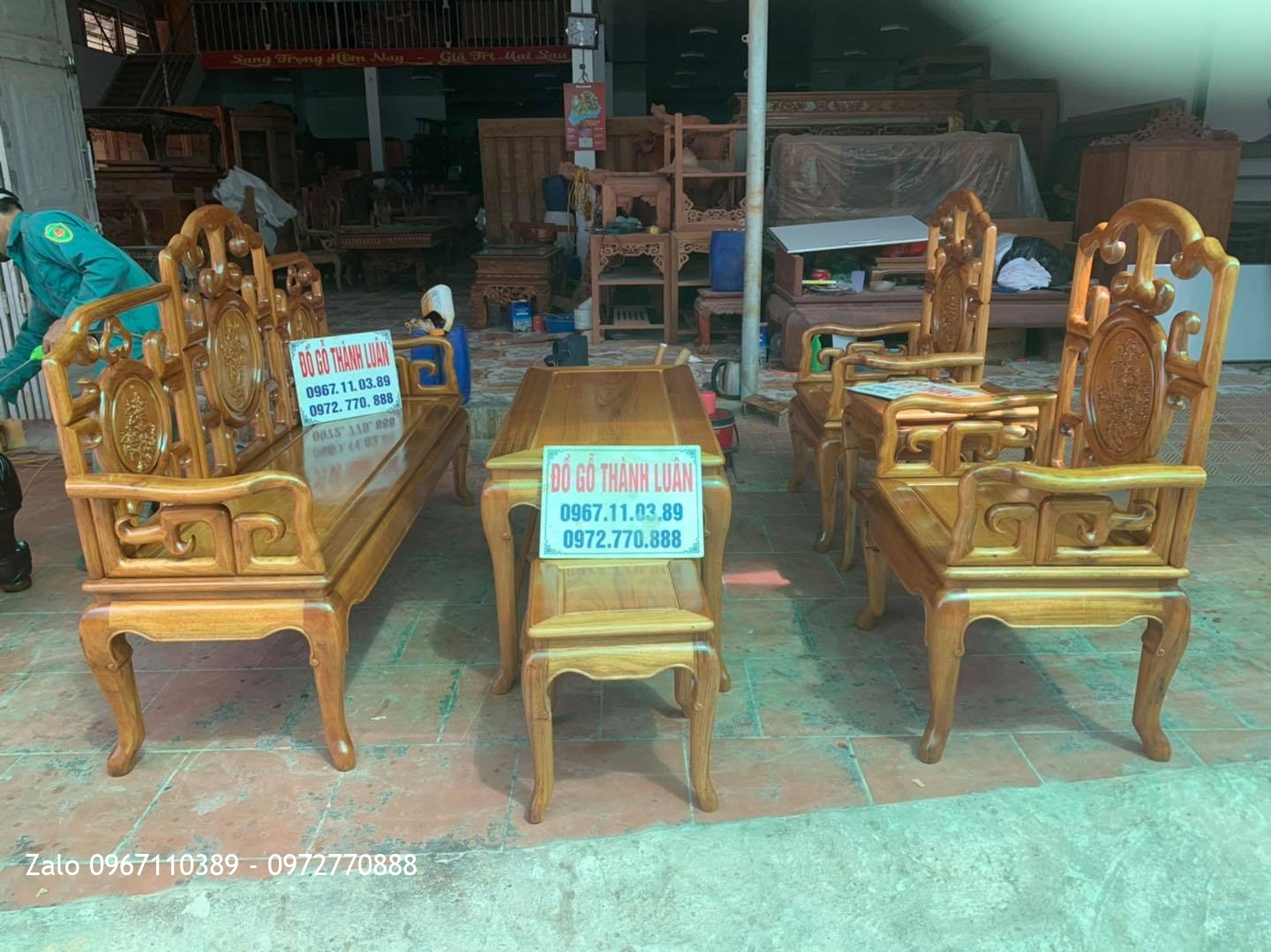 Bộ Bàn Ghế Móc Mỏ Gỗ Gụ Siêu Víp.6 Món. Chị Hiền Anh Thắng...