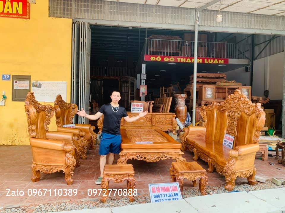 Bộ Bàn Ghế Ăn Mẫu Hoa Lan Tây Louis Gỗ Gõ Đỏ...