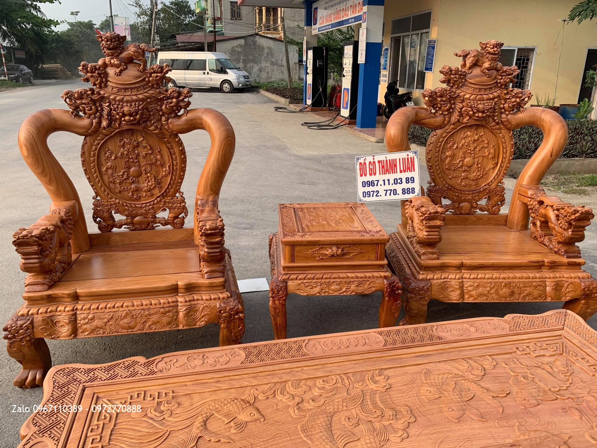 Bộ Bàn Ghế Phòng Khách NGHÊ BẢO ĐỈNH GỖ GÕ ĐỎ-