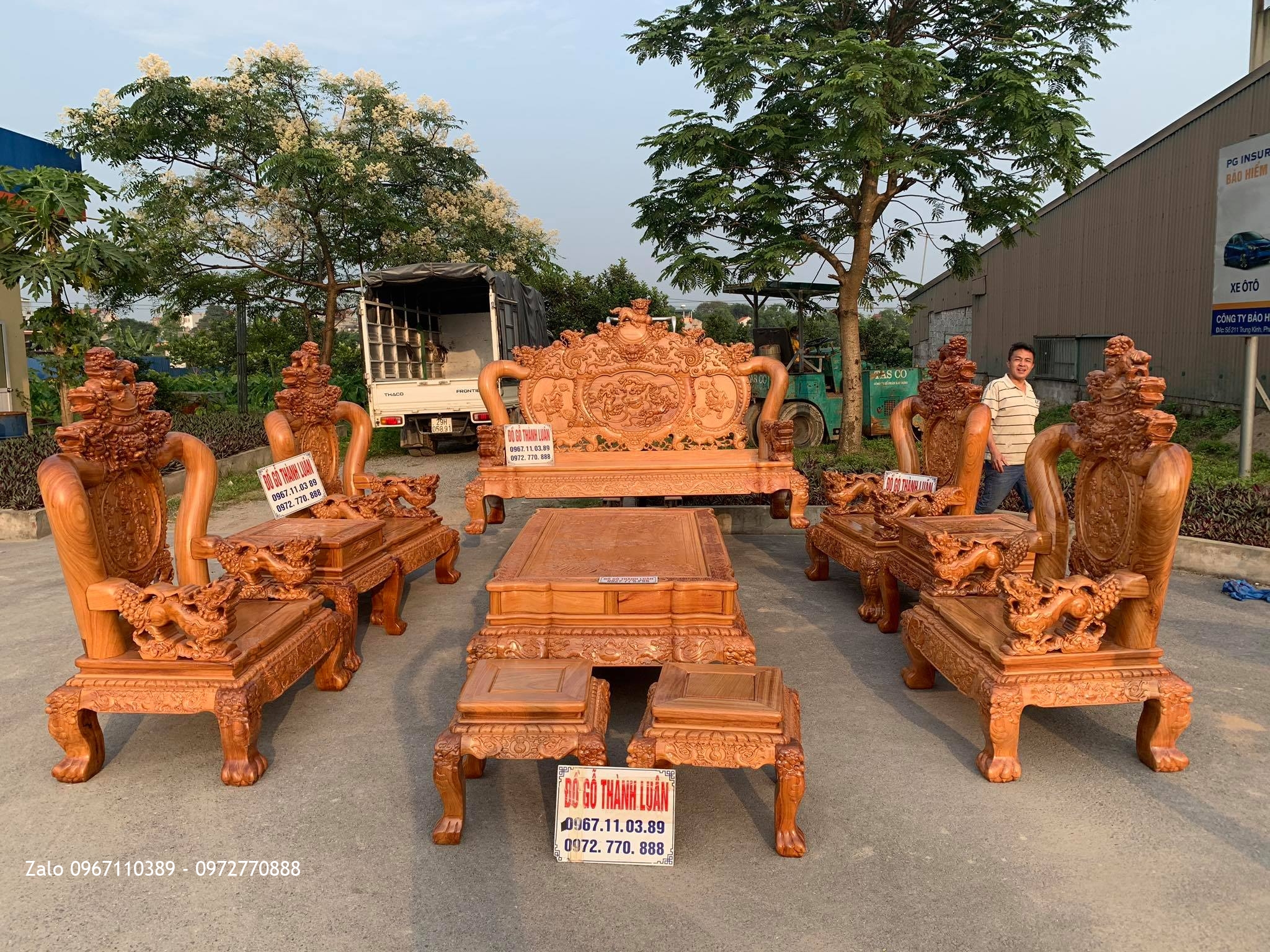 Bộ Bàn Ghế Phòng Khách NGHÊ BẢO ĐỈNH GỖ GÕ ĐỎ,,,