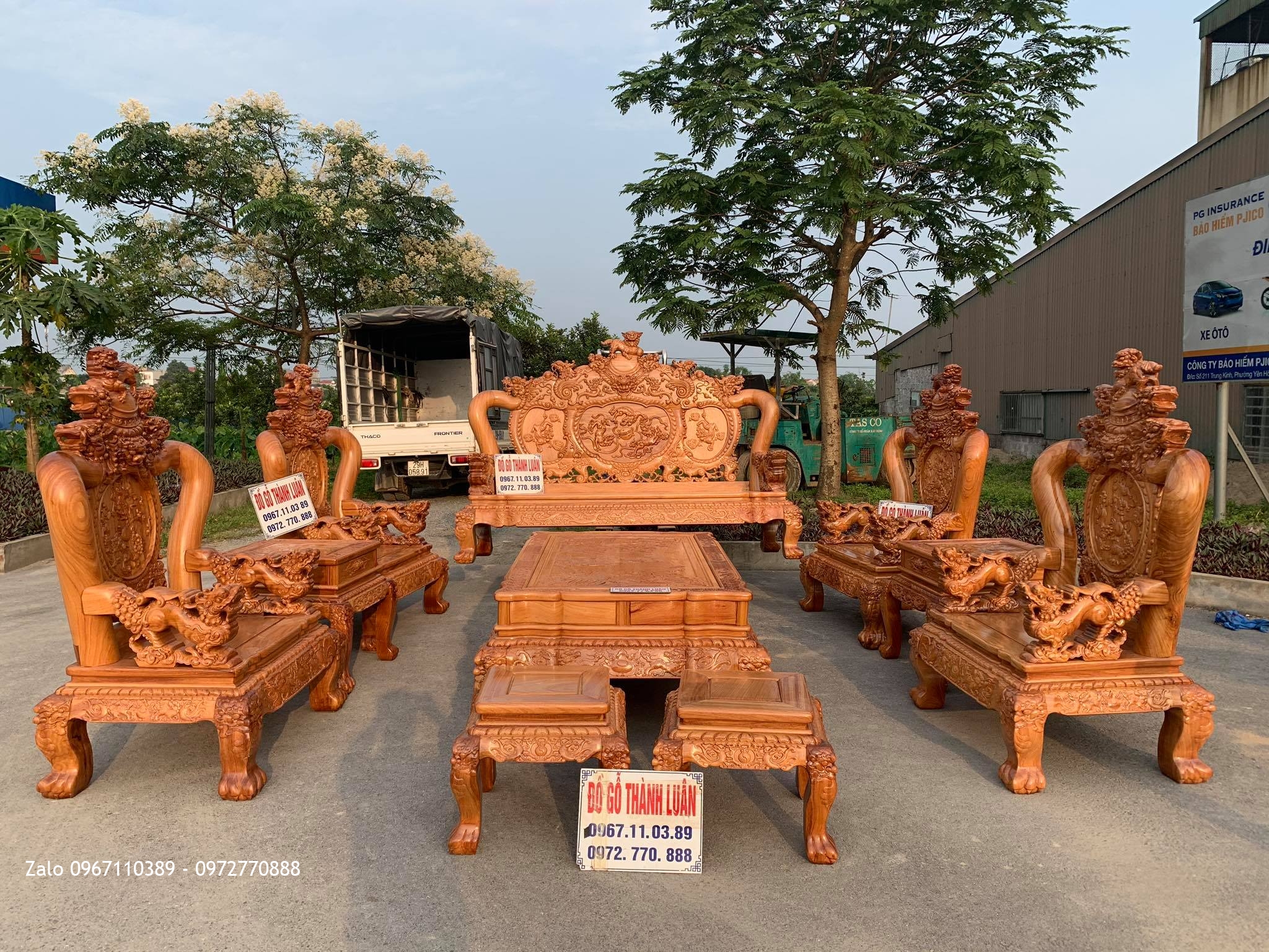 Bộ Bàn Ghế Phòng Khách NGHÊ BẢO ĐỈNH GỖ GÕ ĐỎ.,