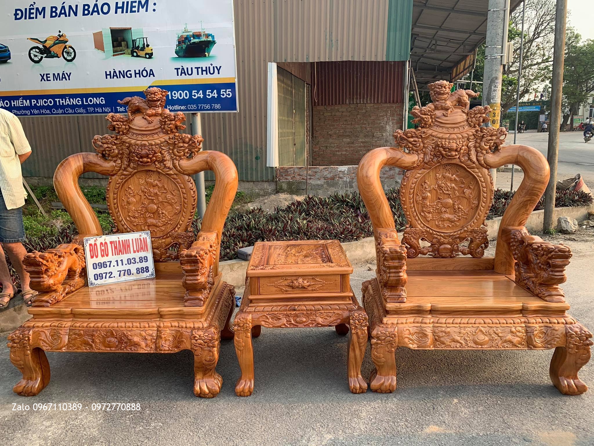 Bộ Bàn Ghế Phòng Khách NGHÊ BẢO ĐỈNH GỖ GÕ ĐỎ