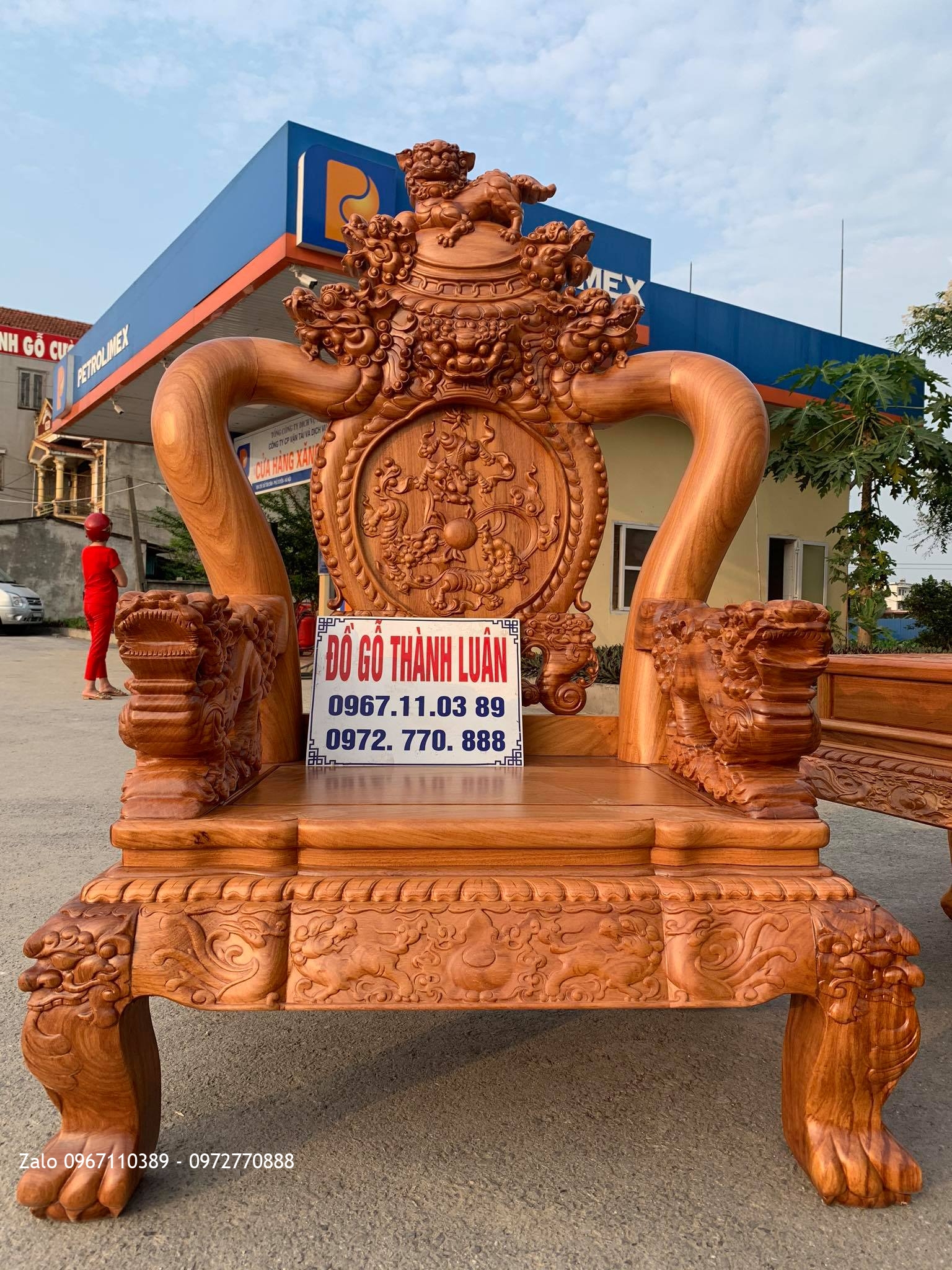 Bộ Bàn Ghế Phòng Khách NGHÊ BẢO ĐỈNH GỖ GÕ ĐỎ: