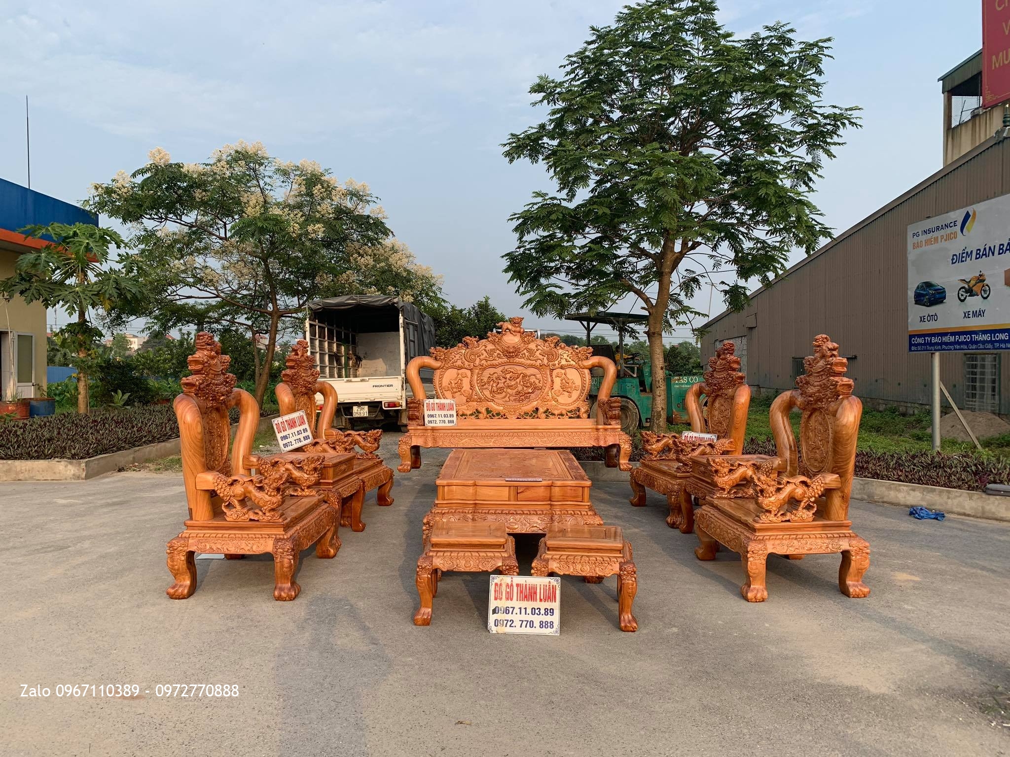 Bộ Bàn Ghế Phòng Khách NGHÊ BẢO ĐỈNH GỖ GÕ ĐỎ:;.