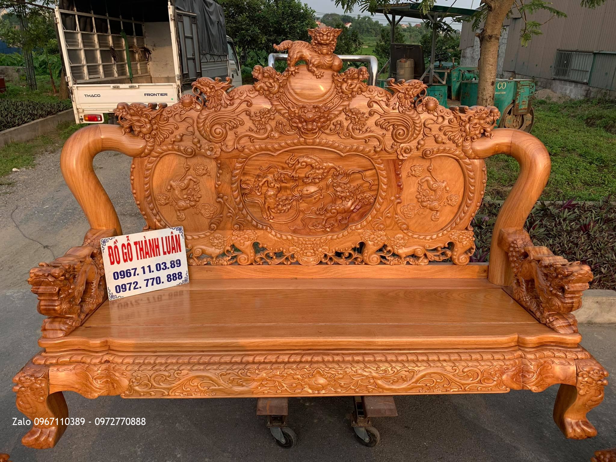 Bộ Bàn Ghế Phòng Khách NGHÊ BẢO ĐỈNH GỖ GÕ ĐỎ: