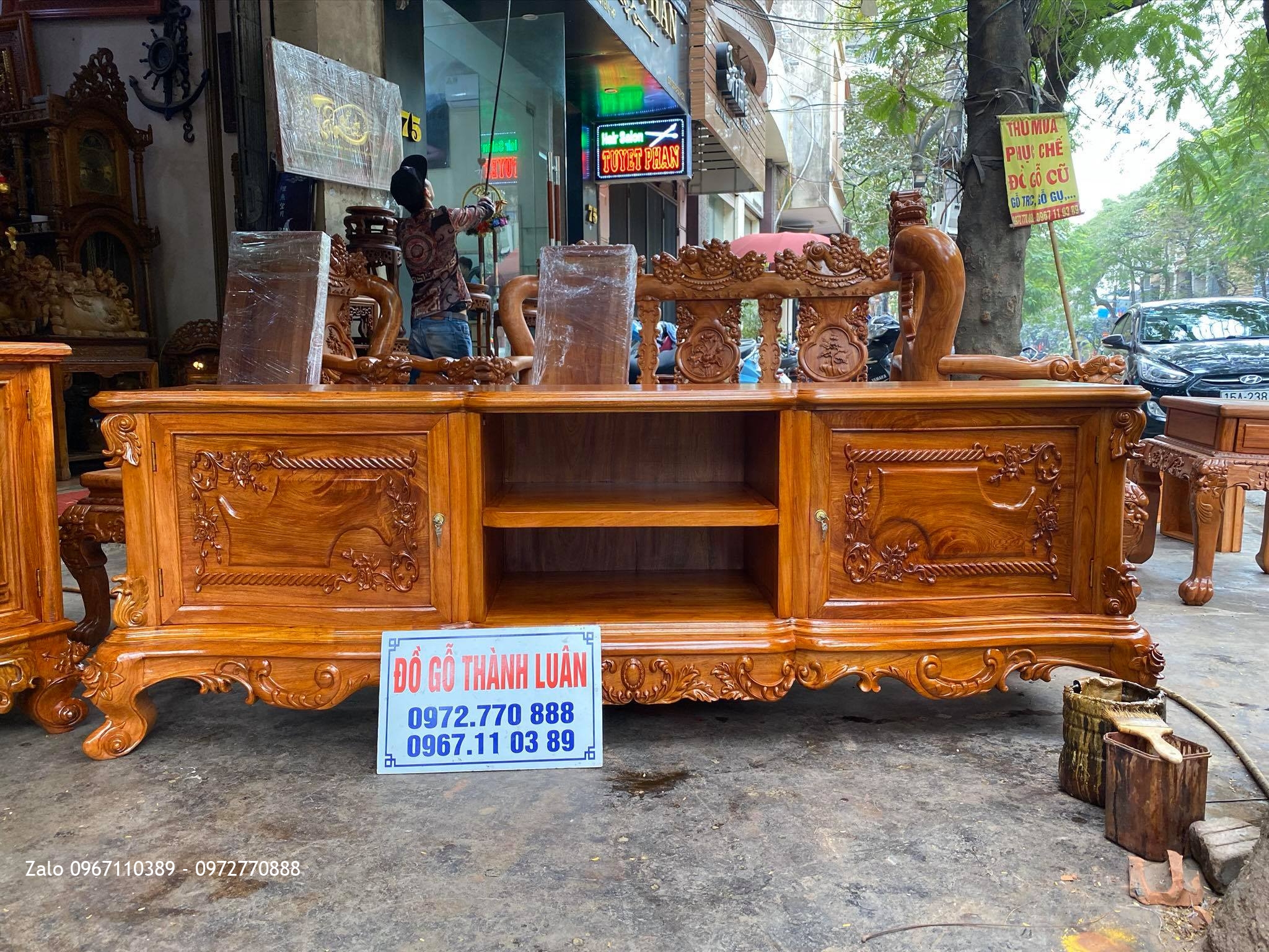 Tổng Kho Kệ Tivi Gỗ Mun Gỗ Hương Gỗ Gụ112