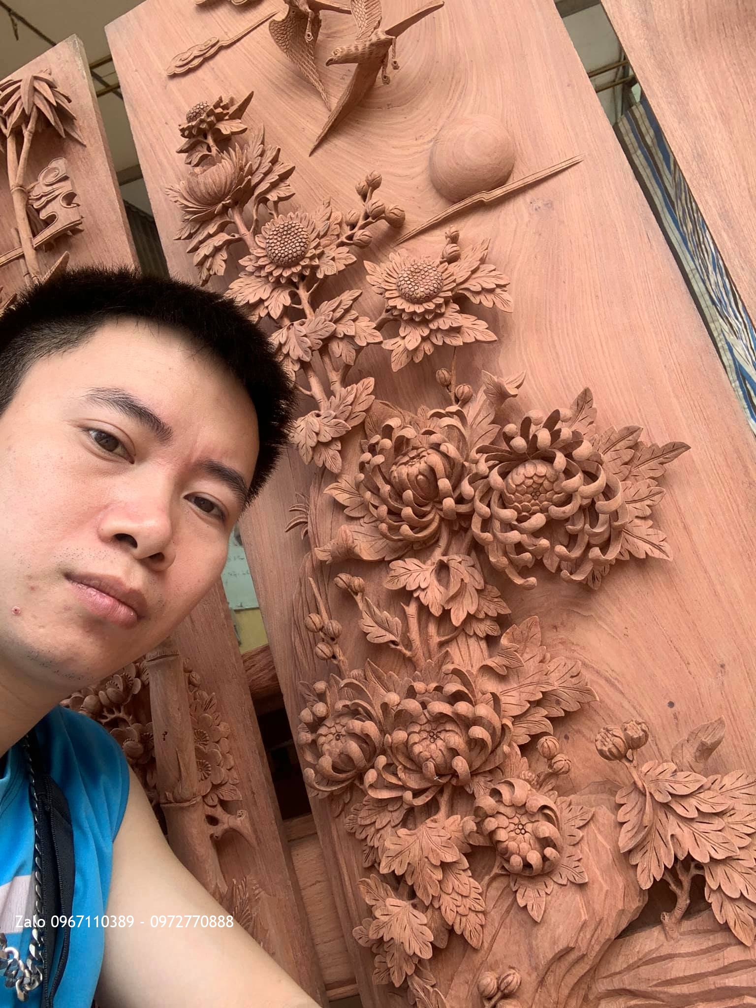 Bộ Tranh Tứ Quý Gỗ Hương Đá Siêu Khủng Do Nghệ Nhân Gốc Nghề Chế Tác: