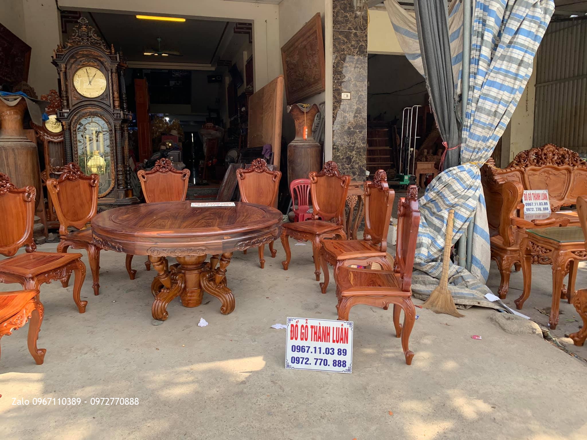 Bộ Bàn Ghế Ăn Mẫu Hoa Lan Tây Lu-i Gỗ Cẩm Lai. Bán Về Vĩnh Yên Vĩnh Phúc-