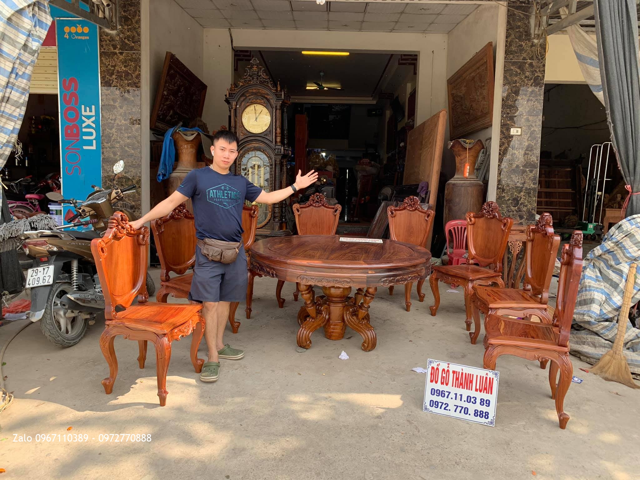 Bộ Bàn Ghế Ăn Mẫu Hoa Lan Tây Lu-i Gỗ Cẩm Lai. Bán Về Vĩnh Yên Vĩnh Phúc..,