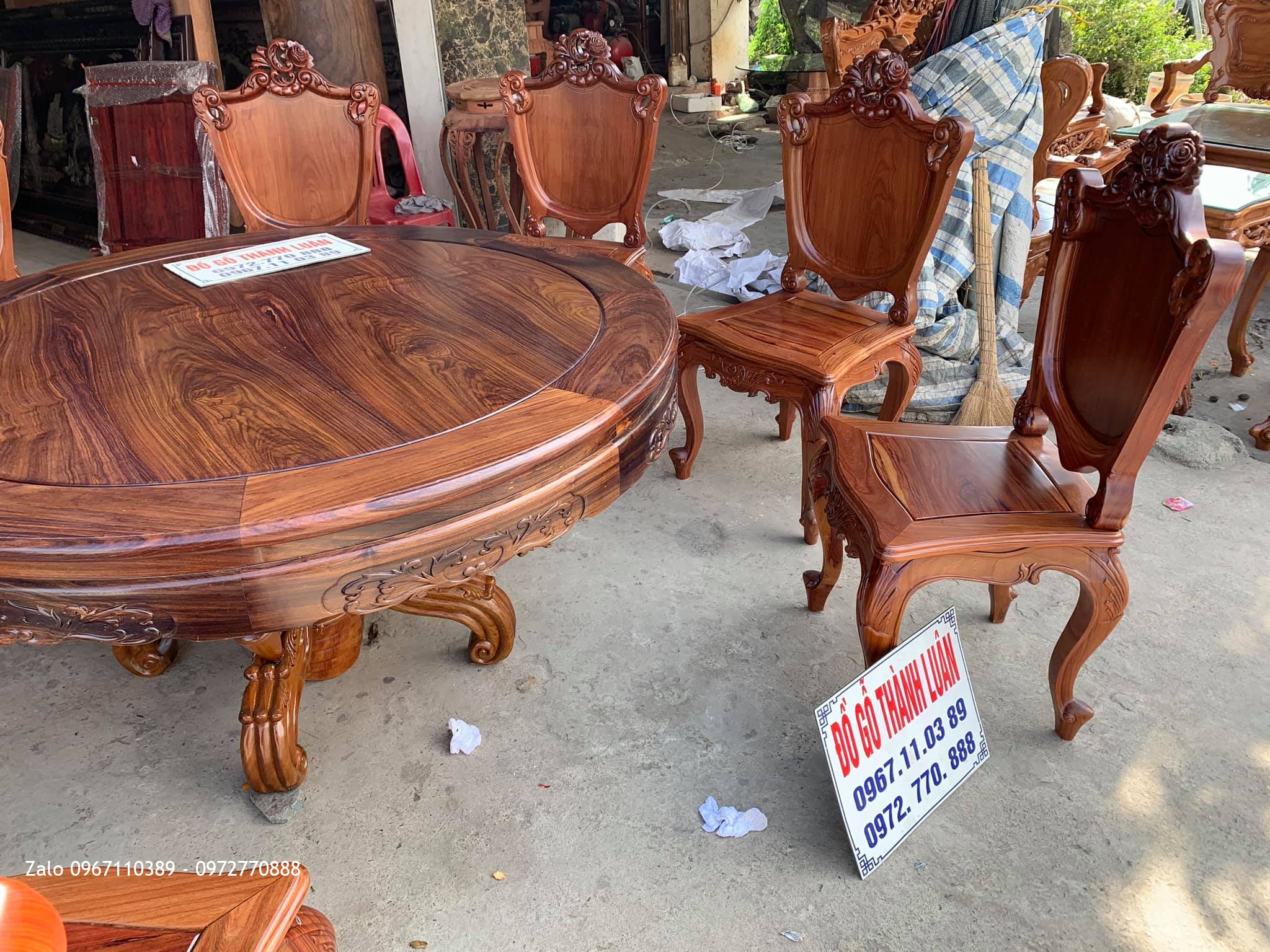 Bộ Bàn Ghế Ăn Mẫu Hoa Lan Tây Lu-i Gỗ Cẩm Lai. Bán Về Vĩnh Yên Vĩnh Phúc.