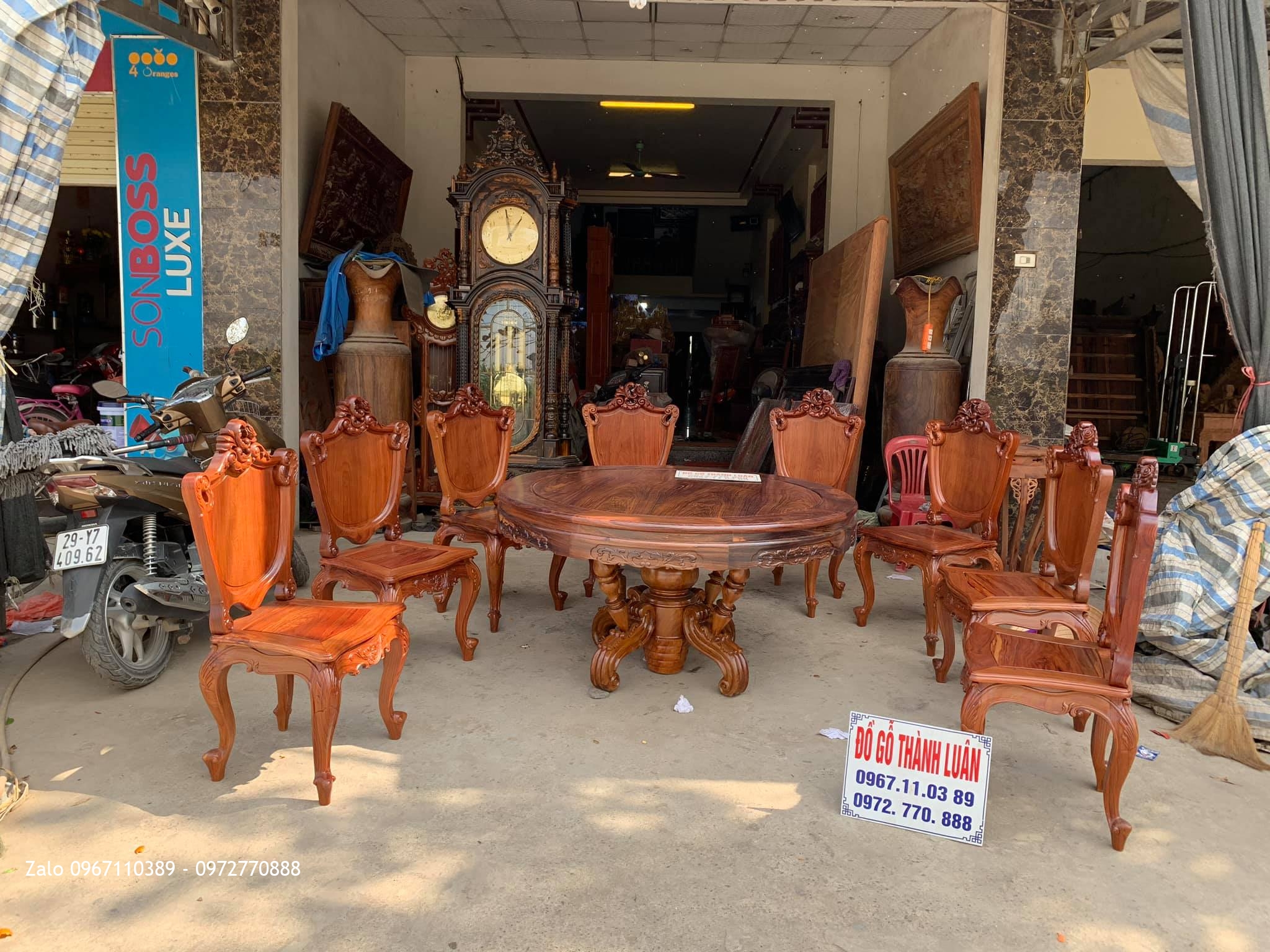 Bộ Bàn Ghế Ăn Mẫu Hoa Lan Tây Lu-i Gỗ Cẩm Lai. Bán Về Vĩnh Yên Vĩnh Phúc@