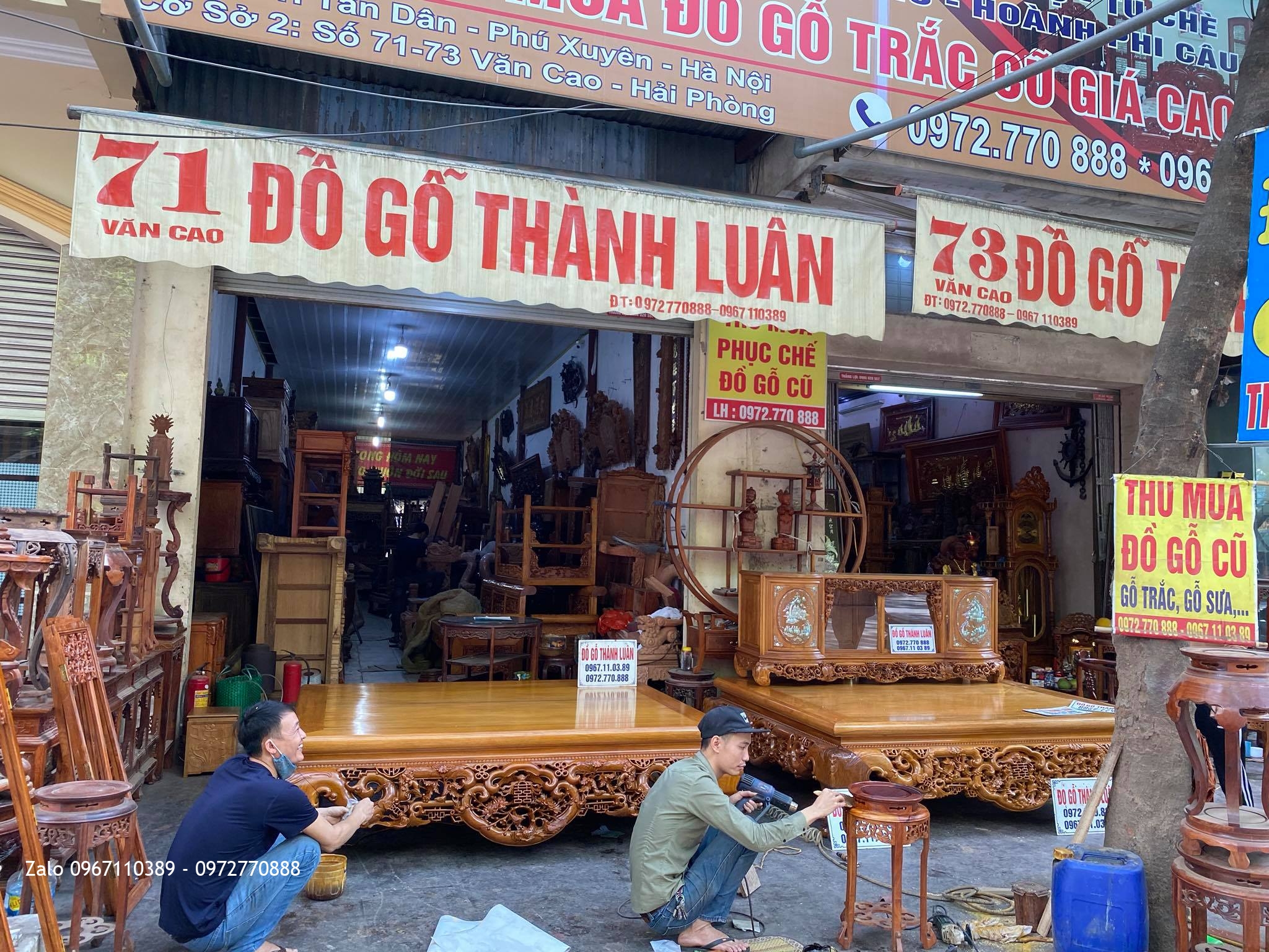 chiếc sập gụ ngũ phúc Tùng Tùng