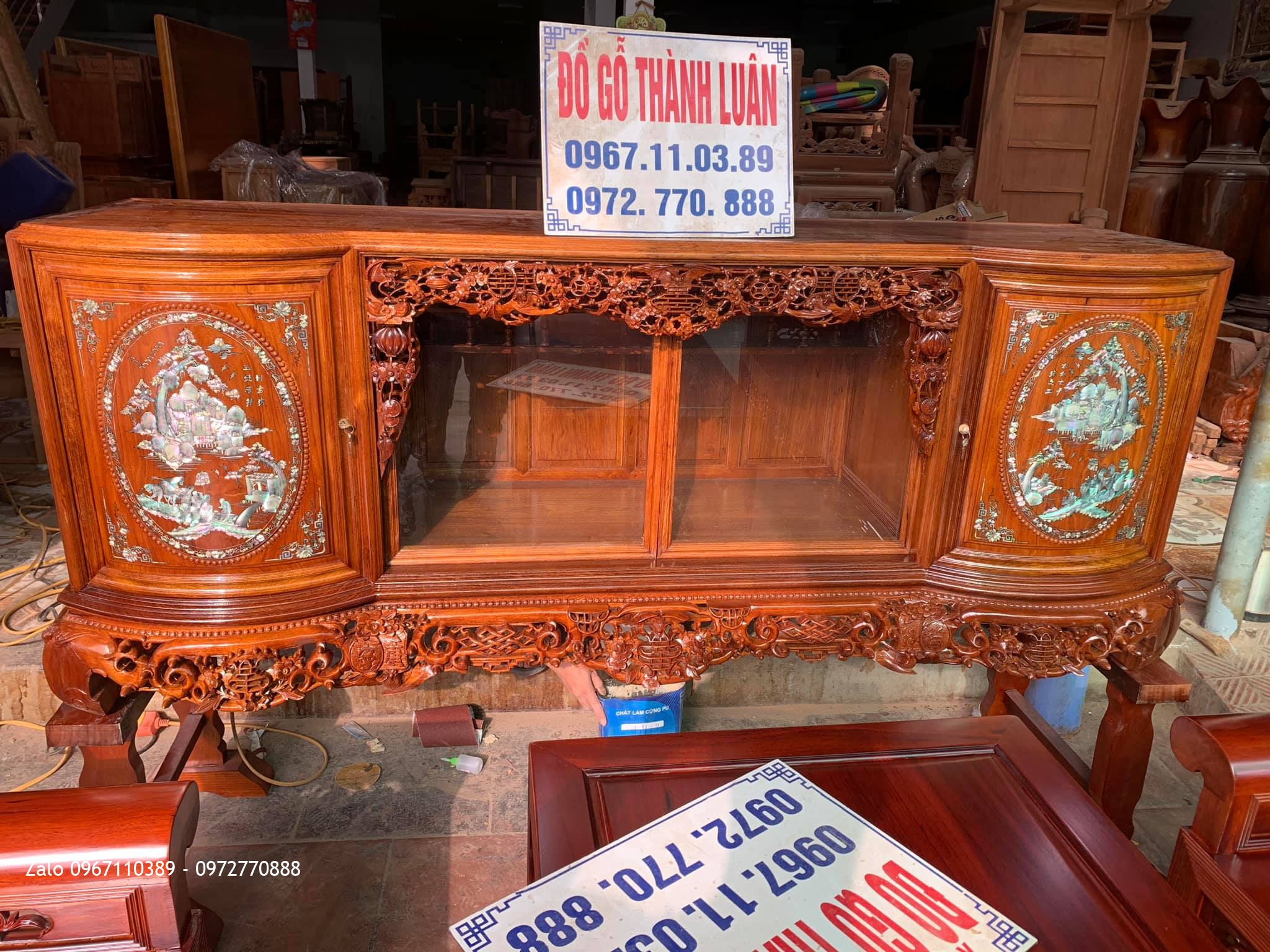 Bộ Trường Kỷ Tủ Chè Gỗ Gụ Bán Về Ninh Bình.