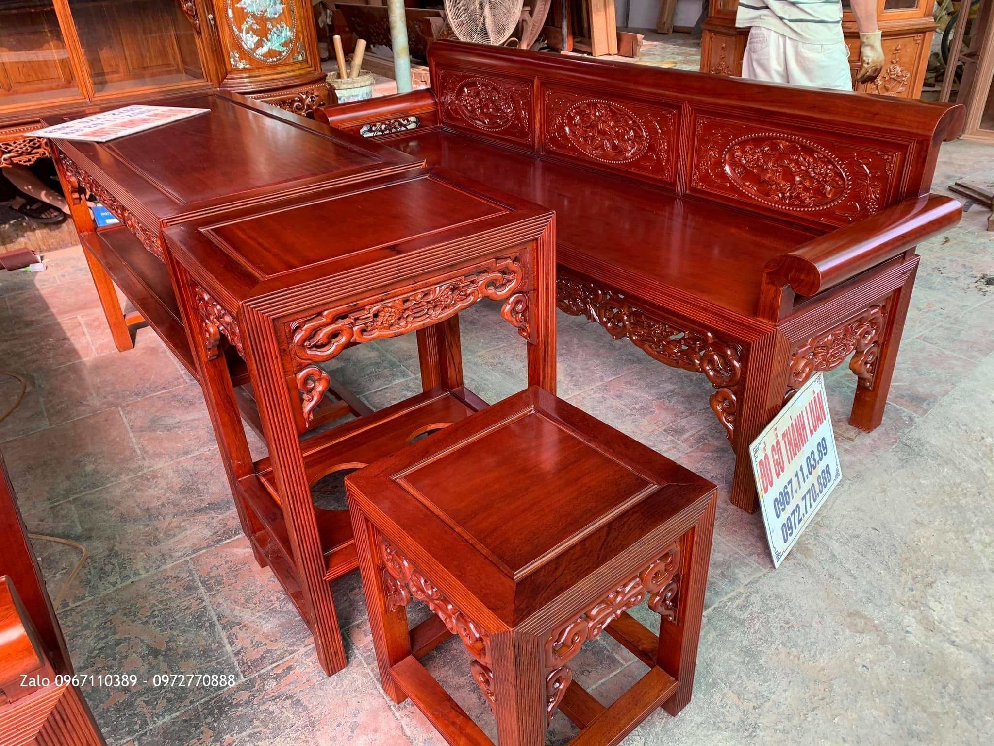 Bộ Trường Kỷ Tủ Chè Gỗ Gụ Bán Về Ninh Bình.