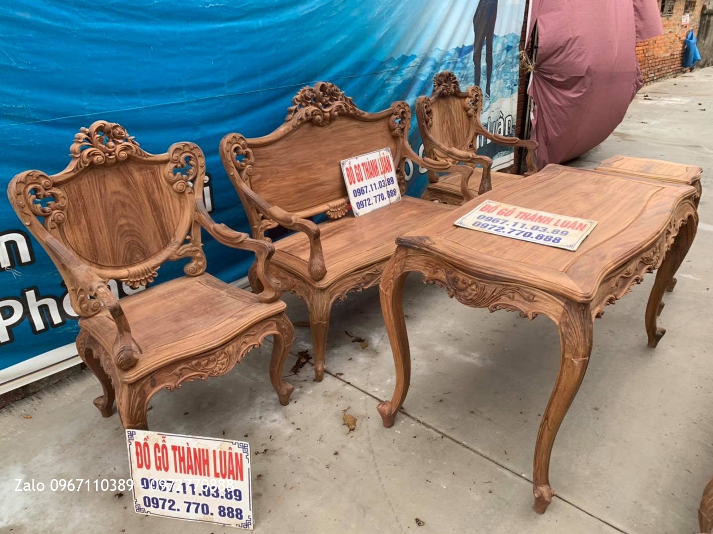 Bộ Ghế Lu-i (Louis) Gỗ Gụ Ta Quảng Bình Gồm 9 Món Bán Về Hà Nội..