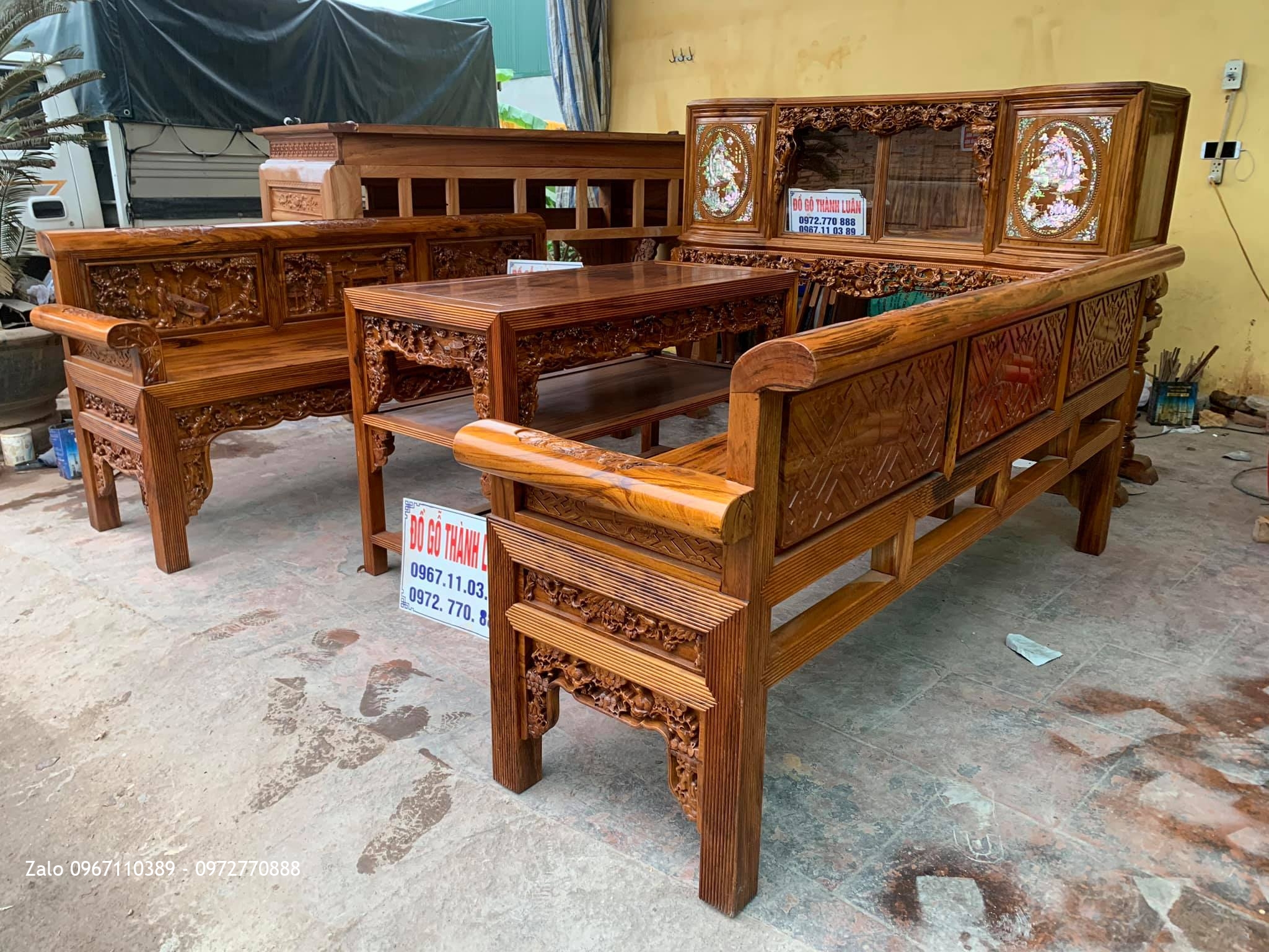 Trường Kỷ Tam Quốc Gỗ Gụ Ta Quảng bÌnh siêu víp.