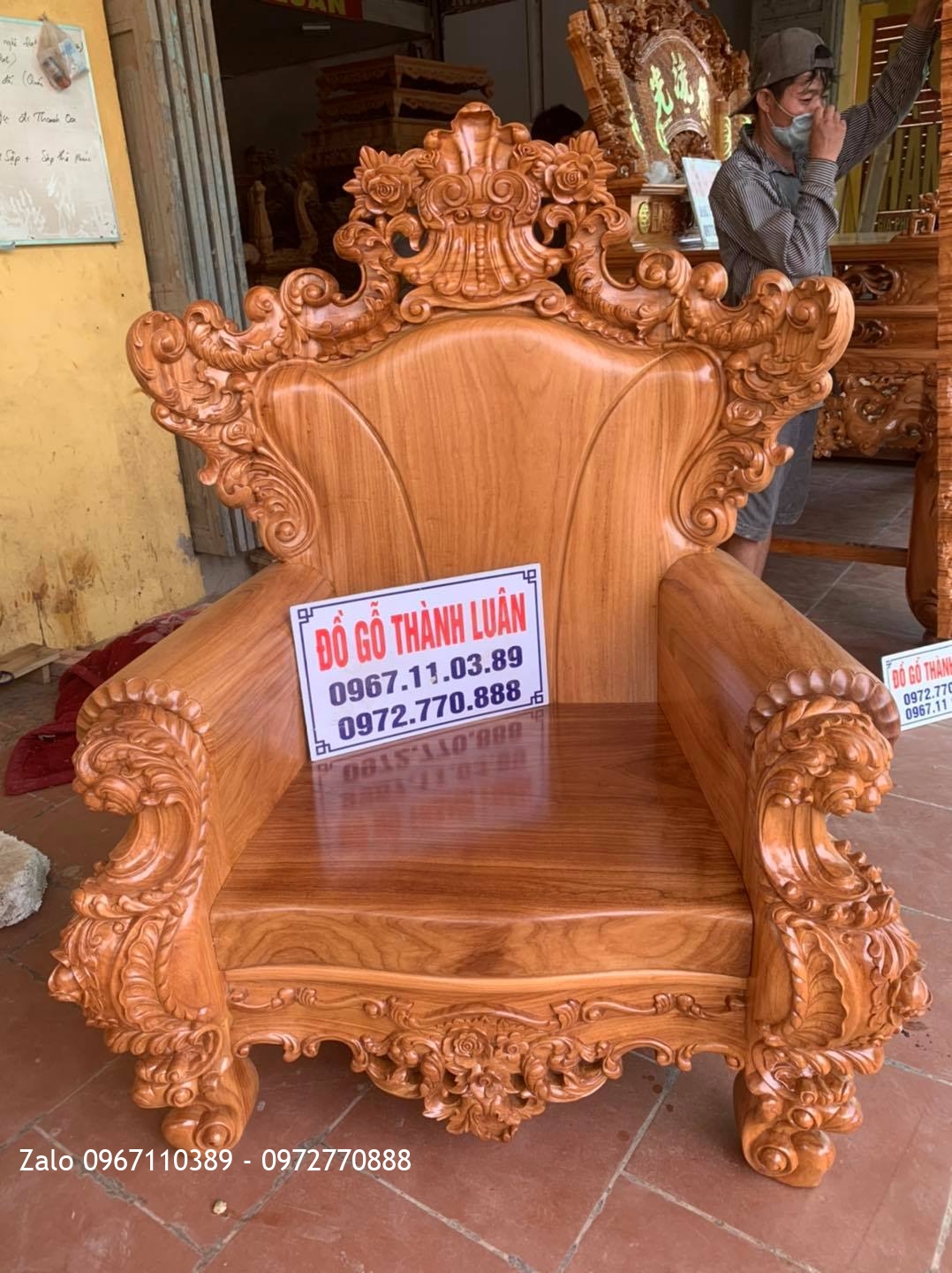 Bộ Bàn Ghế Hoàng Gia Gỗ Gõ Đỏ 6 Món Siêu Víp Bán Về Quảng Yên Quảng Ninh,