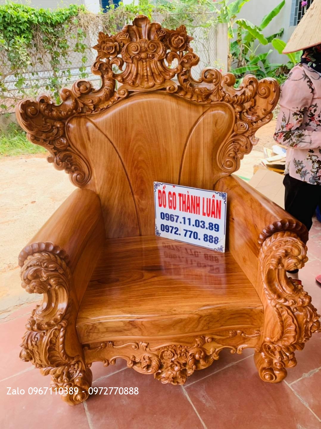 Bộ Bàn Ghế Hoàng Gia Gỗ Gõ Đỏ 6 Món Siêu Víp Bán Về Quảng Yên Quảng Ninh,