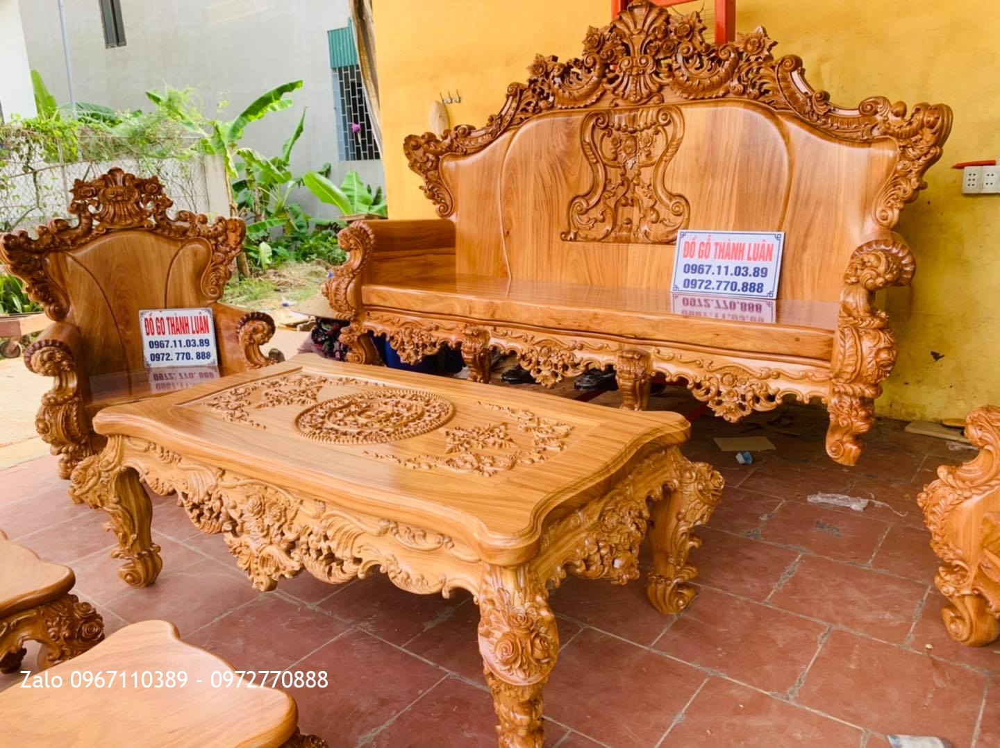 Bộ Bàn Ghế Hoàng Gia Gỗ Gõ Đỏ 6 Món Siêu Víp Bán Về Quảng Yên Quảng Ninh.