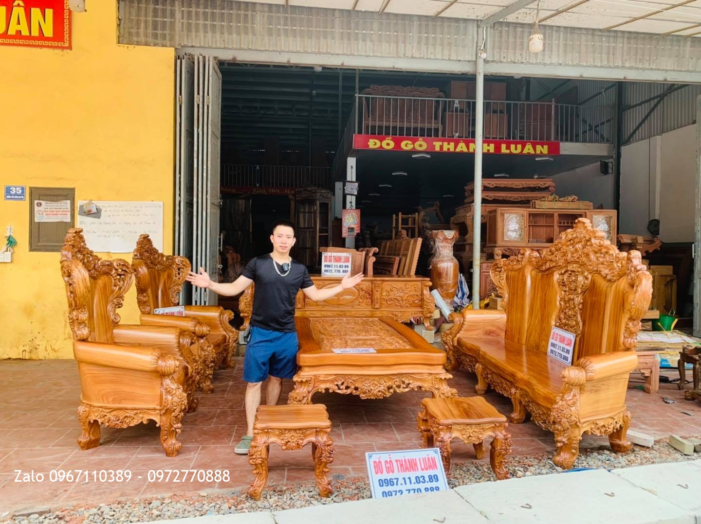 Bộ Bàn Ghế Hoàng Gia Gỗ Gõ Đỏ 6 Món Siêu Víp Bán Về Quảng Yên Quảng Ninh.,