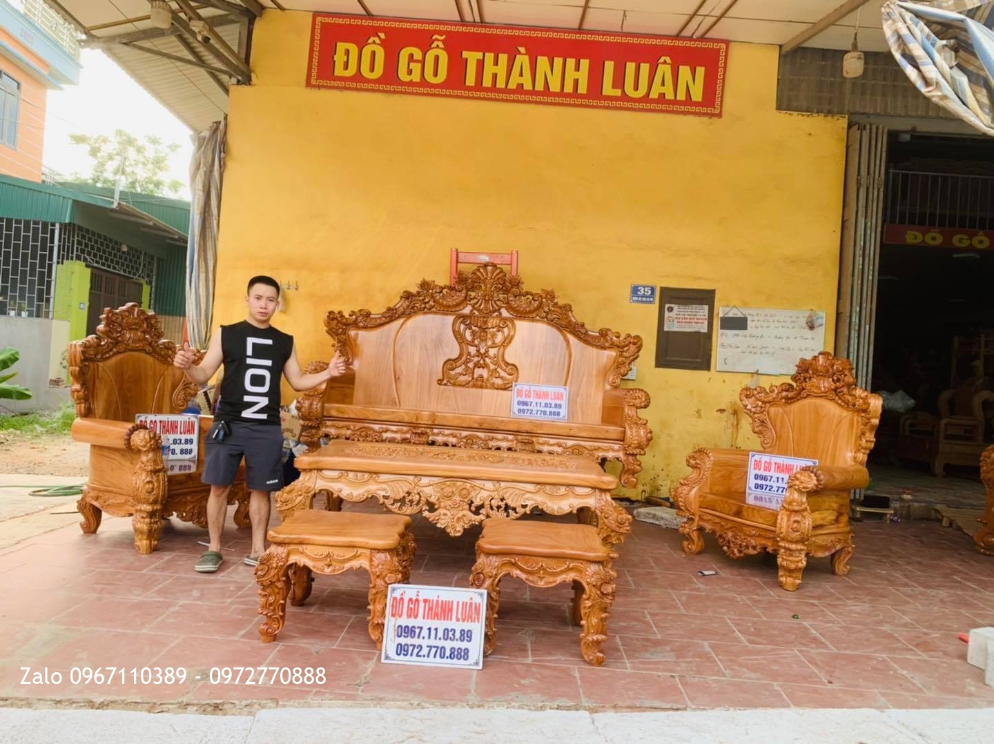 Bộ Bàn Ghế Hoàng Gia Gỗ Gõ Đỏ 6 Món Siêu Víp Bán Về Quảng Yên Quảng Ninh.