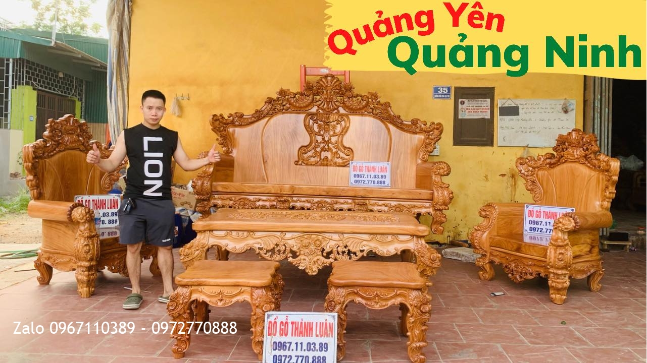 Bộ Bàn Ghế Hoàng Gia Gỗ Gõ Đỏ 6 Món Siêu Víp Bán Về Quảng Yên Quảng Ninh