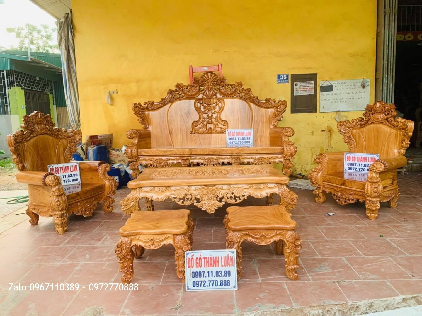 Bộ Bàn Ghế Hoàng Gia Gỗ Gõ Đỏ 6 Món Siêu Víp Bán Về Quảng Yên Quảng Ninh::