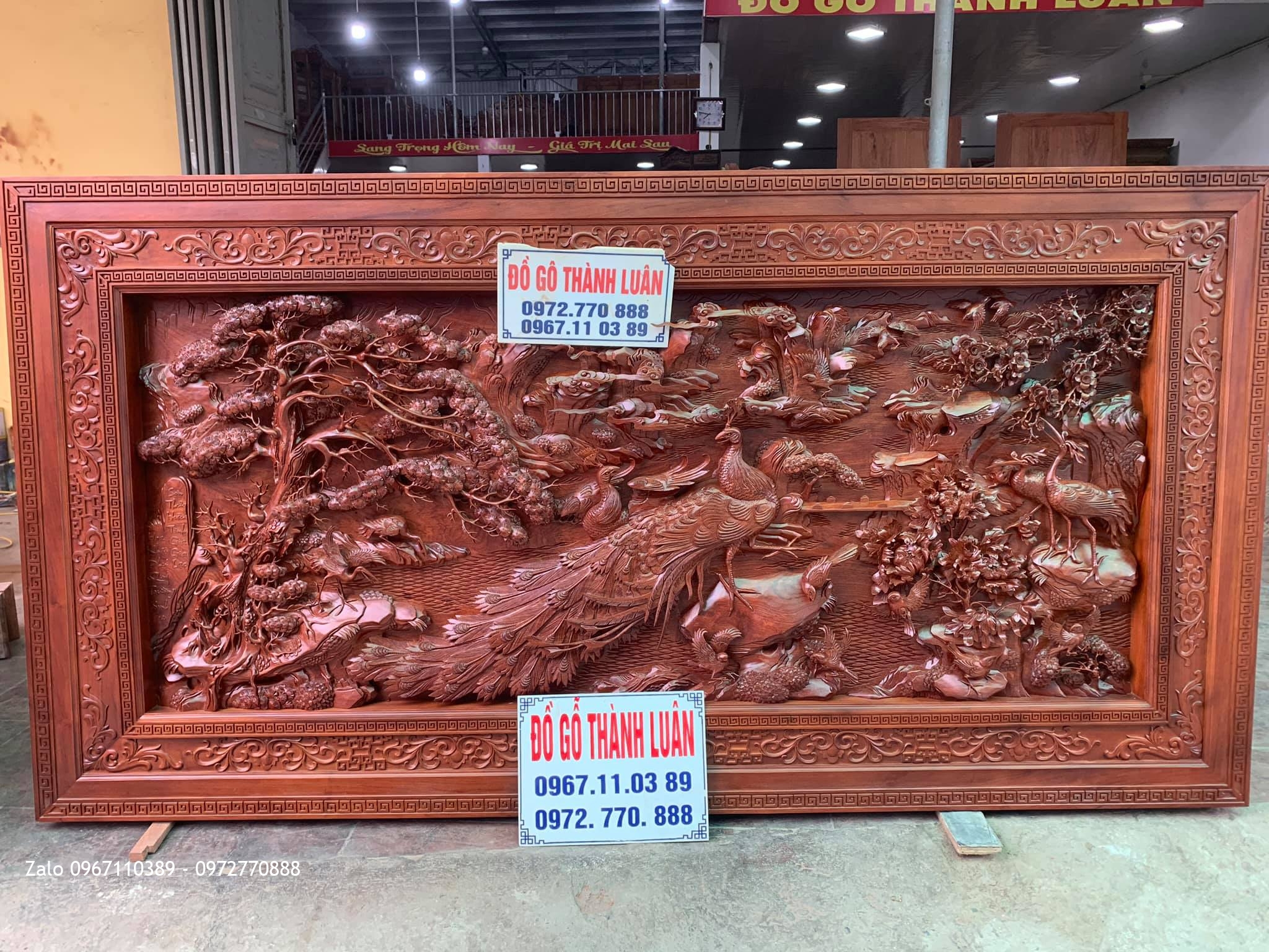 Tranh Gỗ Cửu Hạc, Tranh Phu Thê Đục Nổi 4D..