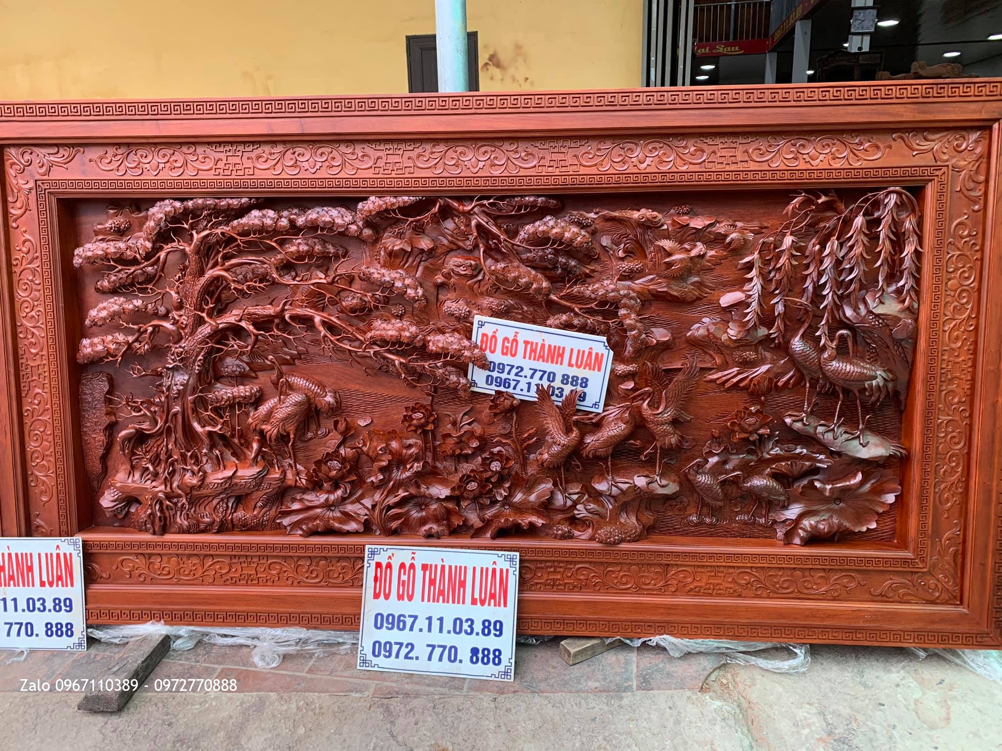 Tranh Gỗ Cửu Hạc, Tranh Phu Thê Đục Nổi 4D: