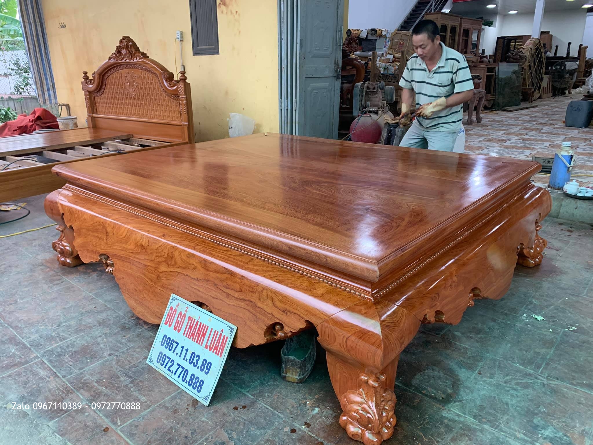 Sập Gỗ Hương Đá Tam Diện Vân Đẹp. GĐ A Cường Phú Thọ ,
