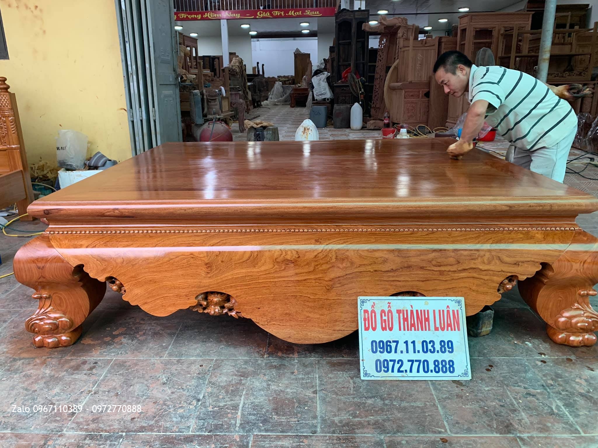 Sập Gỗ Hương Đá Tam Diện Vân Đẹp. GĐ A Cường Phú Thọư