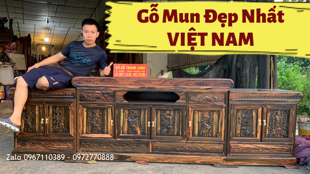 2 Kệ TiVi Gỗ Mun Vân Hoa Vip. C Chúc Phú Thọ, C Phong Q8, TPHCM