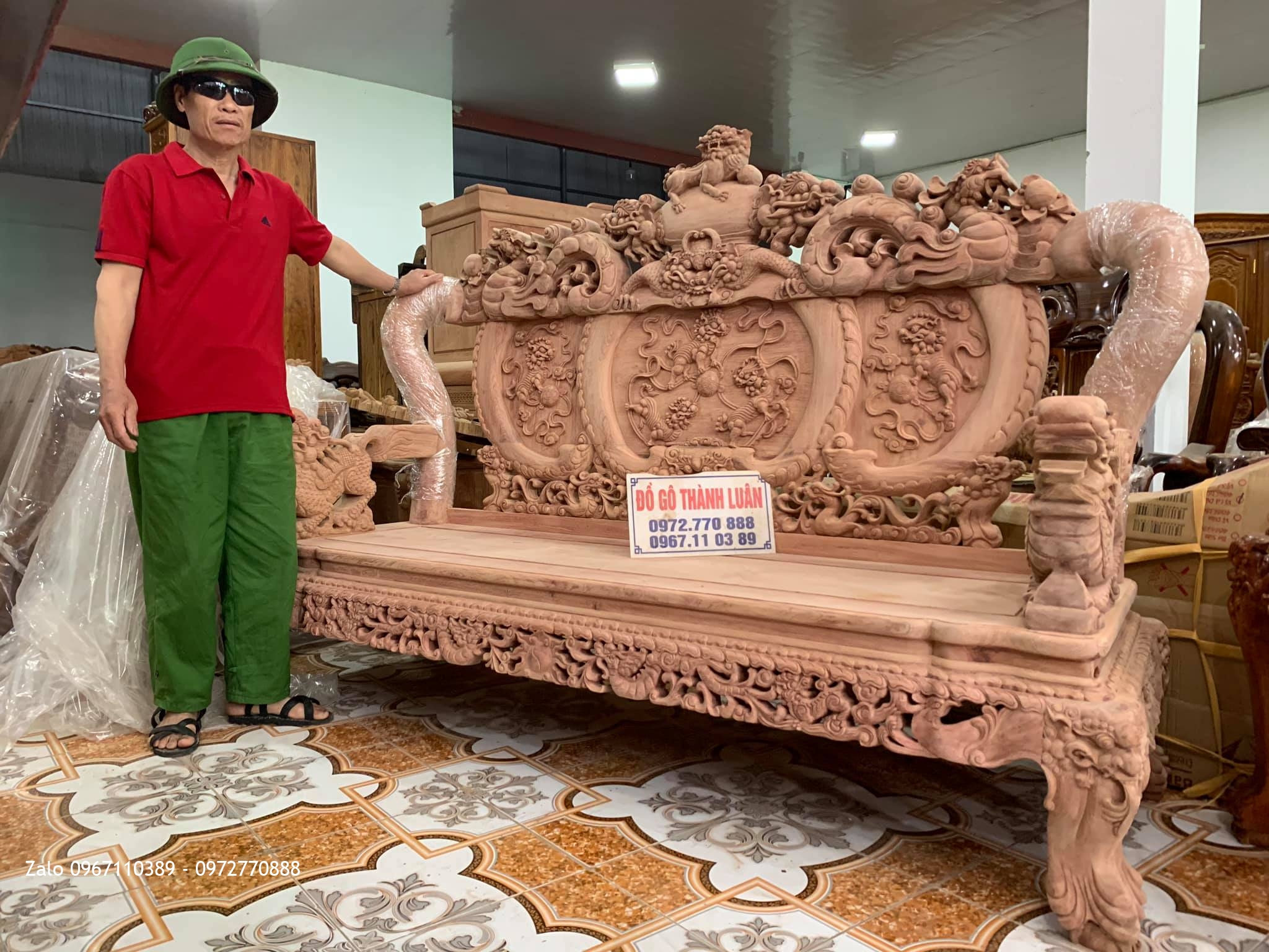 Chú Giáp Bắc Ninh Mua Bộ Bàn Ghế Nghê Bảo Đỉnh Gỗ Hương Đá Vip  :