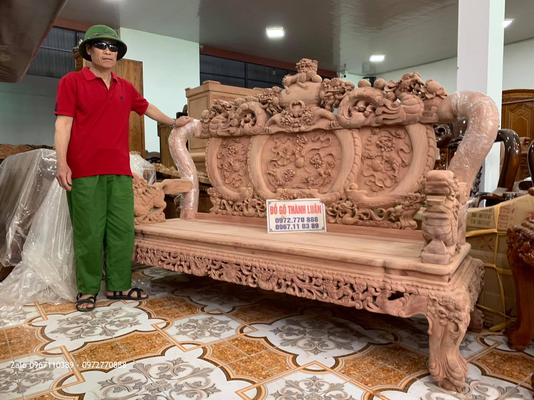 Chú Giáp Bắc Ninh Mua Bộ Bàn Ghế Nghê Bảo Đỉnh Gỗ Hương Đá Vip.: