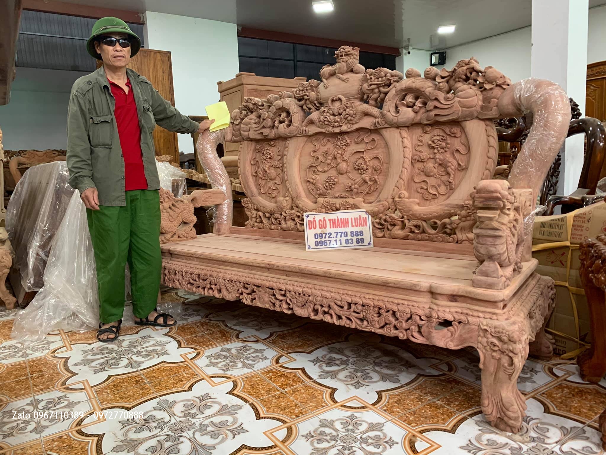 Chú Giáp Bắc Ninh Mua Bộ Bàn Ghế Nghê Bảo Đỉnh Gỗ Hương Đá Vip: